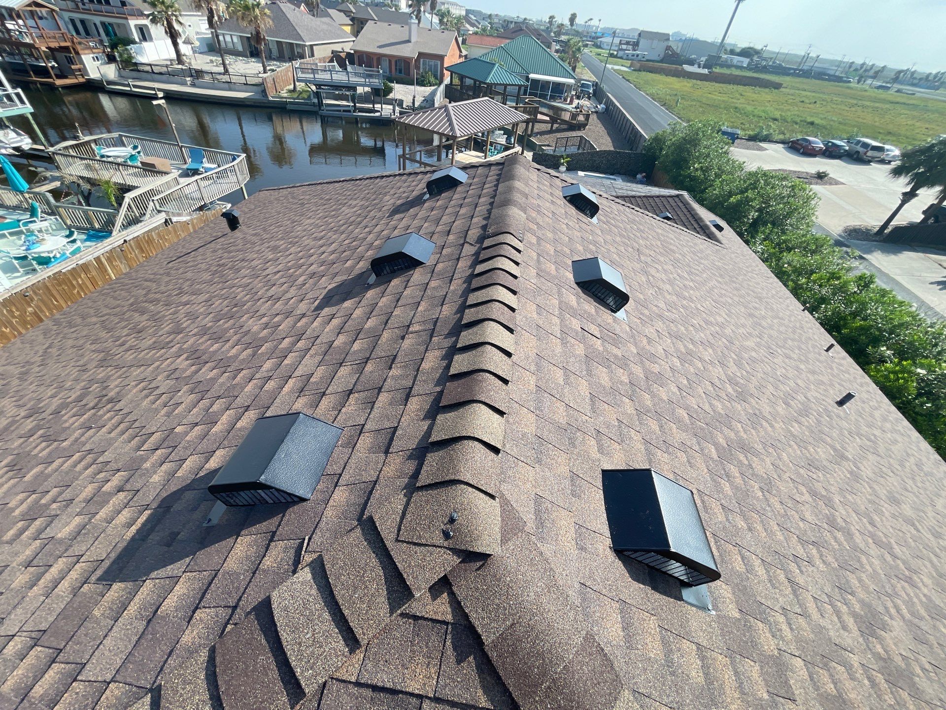 Residential Roofing Installation using GAF HDZ Barkwood by Lighthouse Roofing