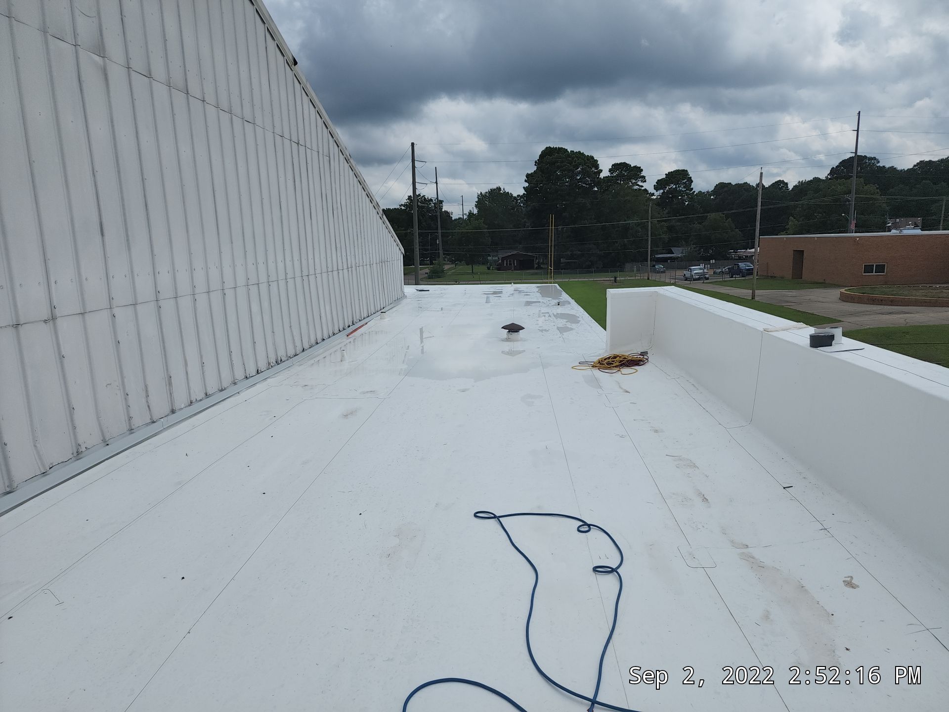 Commercial Roofing Installation using 60 mil PVC by Hostetler Roofing