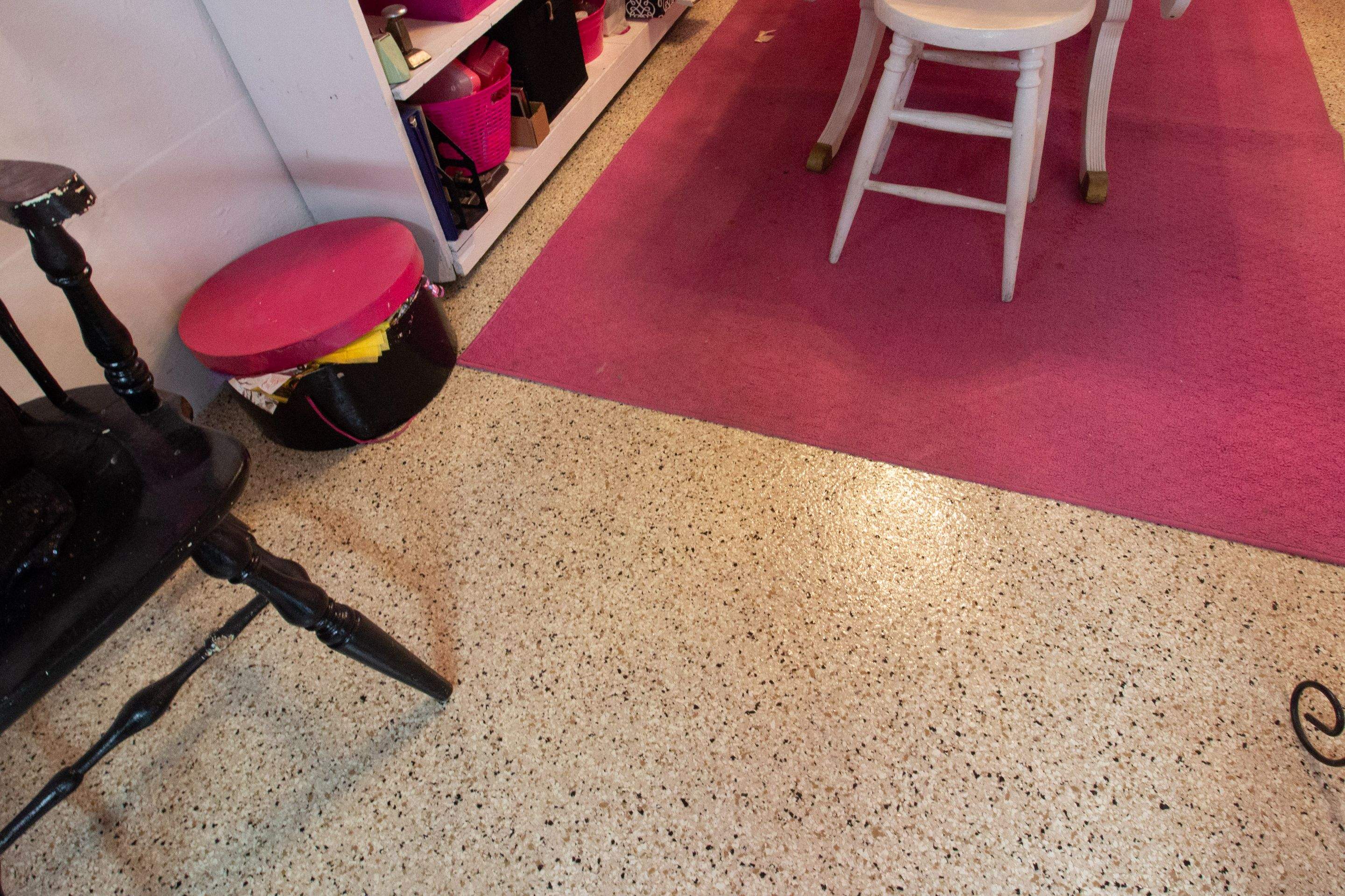 Basement Floor using Driftwood by Your1DayFloor.com