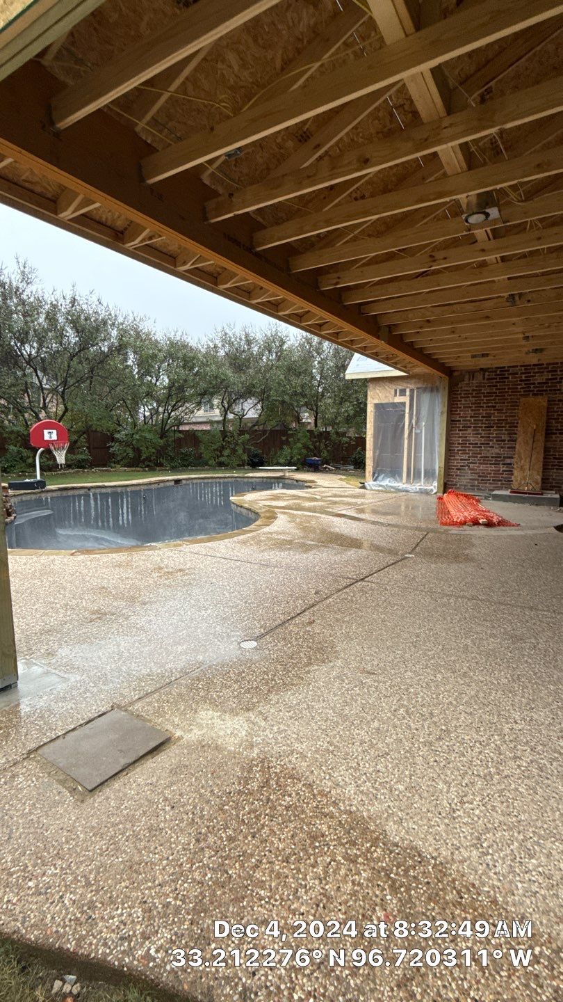 Patio & Pool bath addition by SLM General Contractors & Roofing