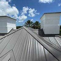.040 Aluminum 1.5" Mechanical Seam Slate Gray  by Total Roofing System The Metal Roof Experts