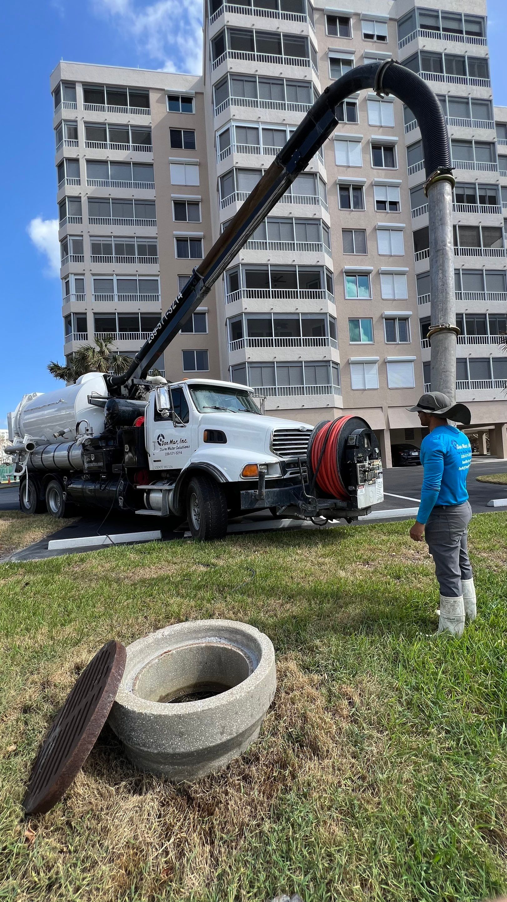 Condo Storm Water System Cleaning and Maintenance From Hurricane Ian by APS Power & Water