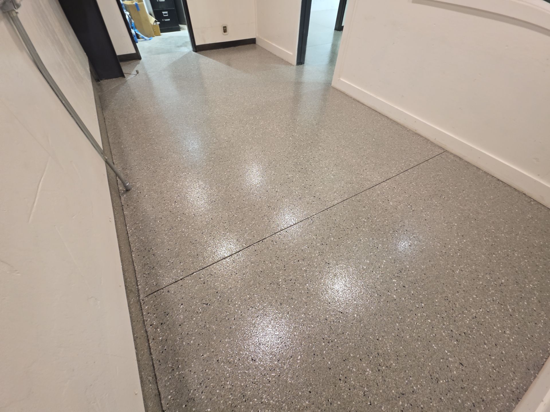 Bathroom Transformation  using Shale Hybrid by Croc Coatings, LLC