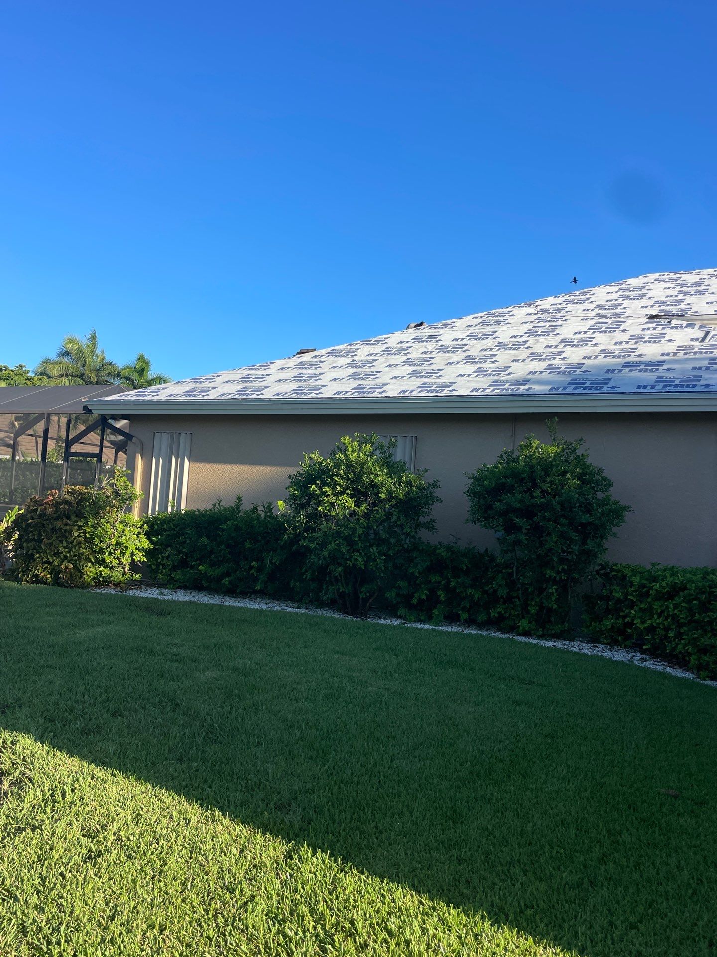 White Vinyl Soffit Installation in Fort Myers FL by Gutter Professors