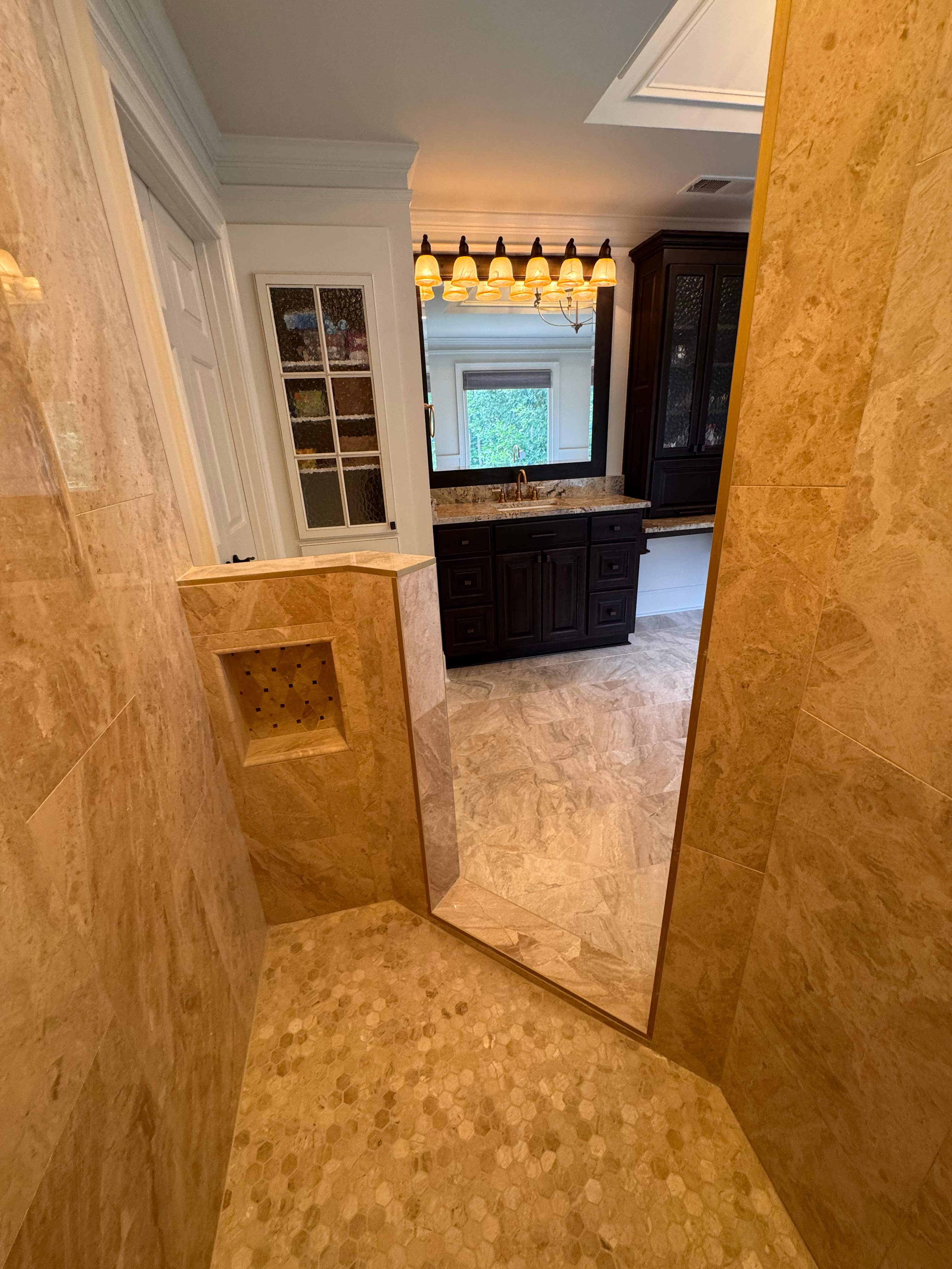 Master bathroom renovation using Free standing tub by Prudencio