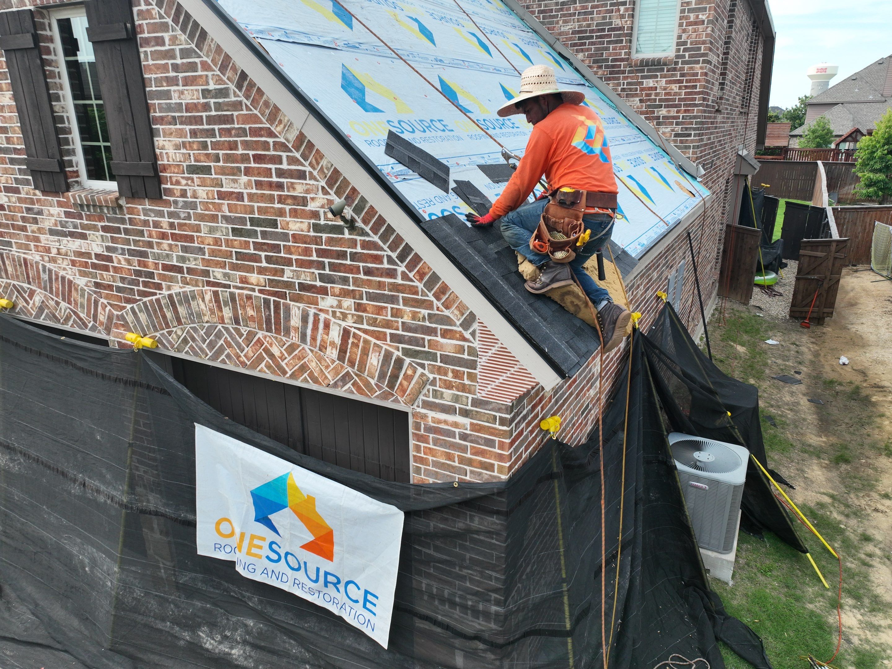 Residential Roofing Installation using GAF Timberline HDZ Charcoal by OneSource Roofing and Restoration