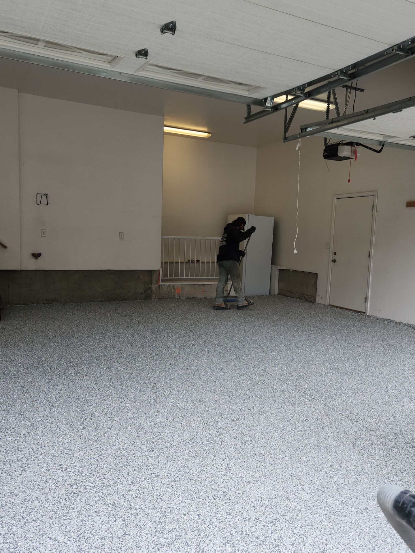 Garage Transformation using Slate Stone by Croc Coatings, LLC