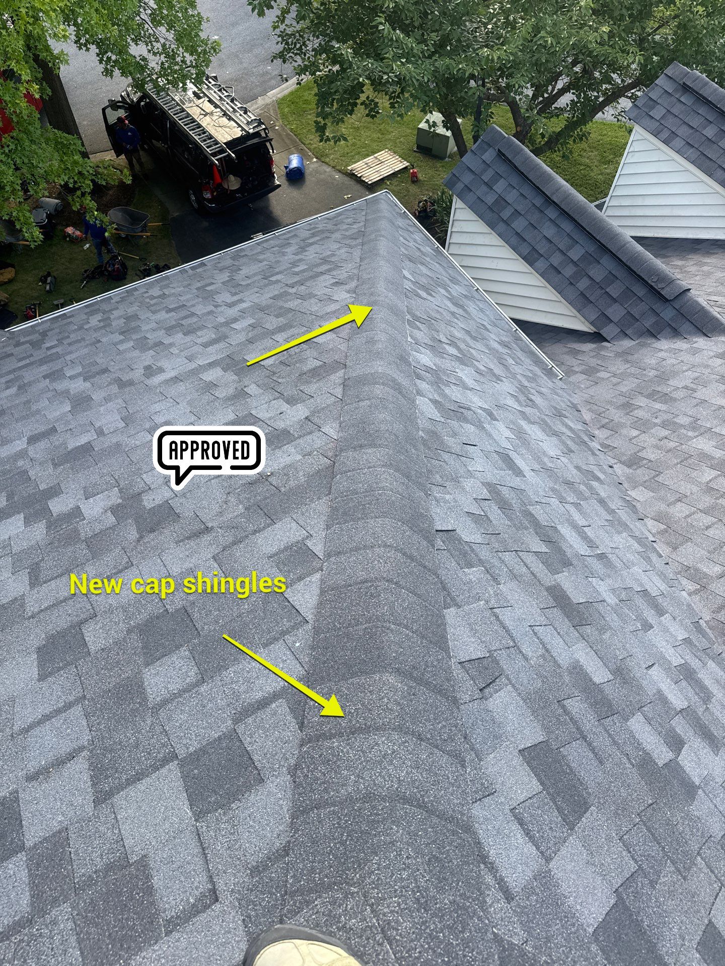 New Shingle Roof & New Gutters and downspouts with covers by Alpha Design Services