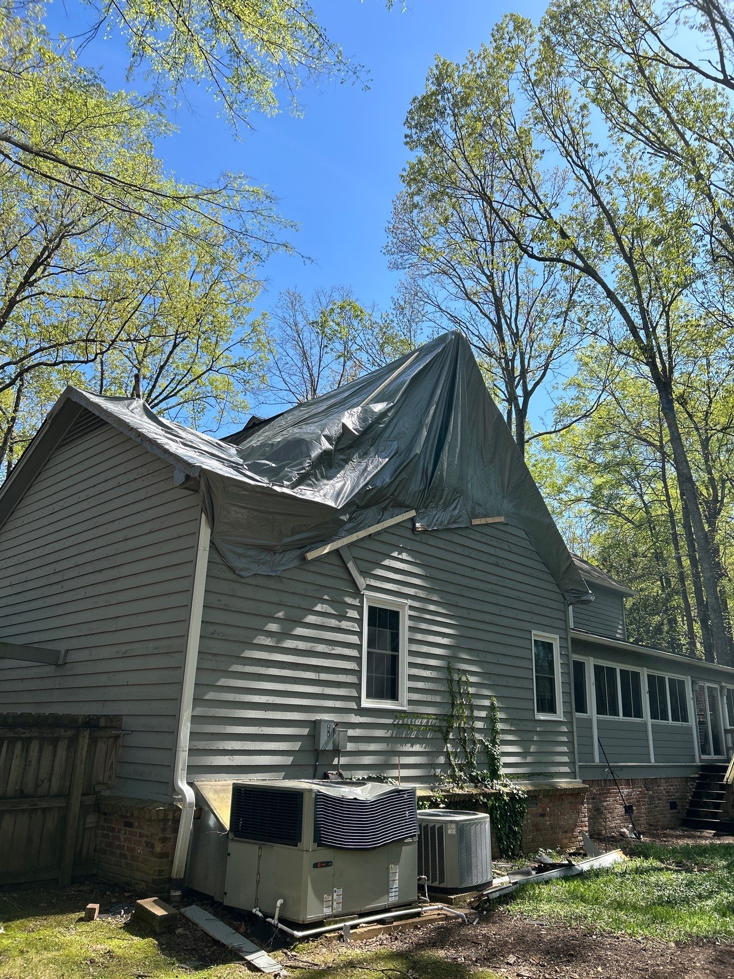 Collierville Roof Replacement Following Major Tree Impact Damage with interior repairs by Revival Roofing Services