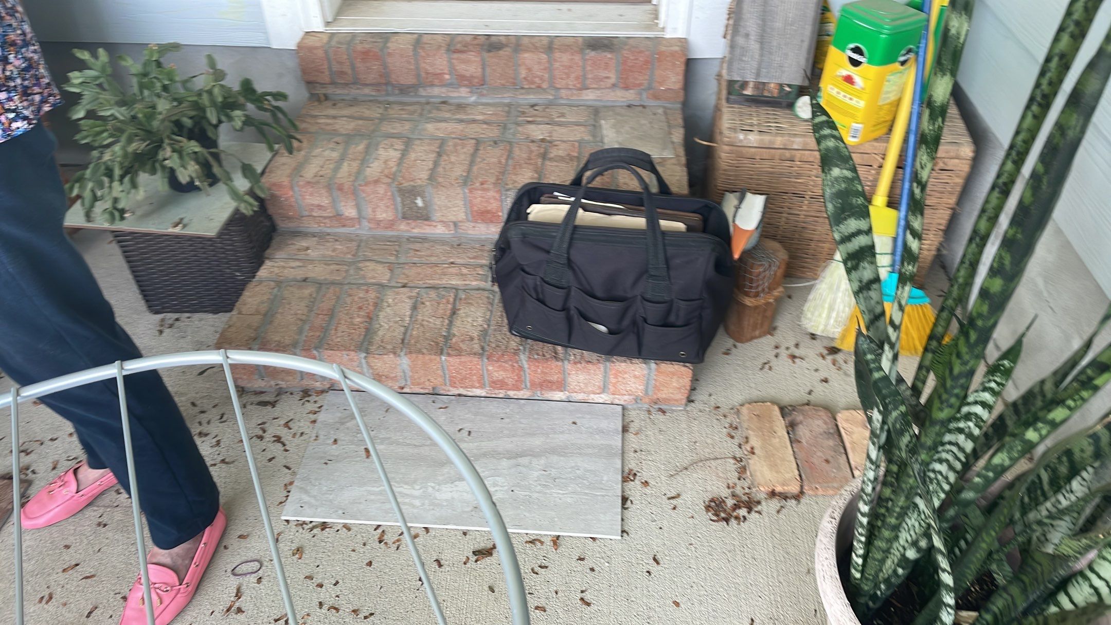Sunroom using 12x24 tiles by Footprints Floors of Coastal Carolina