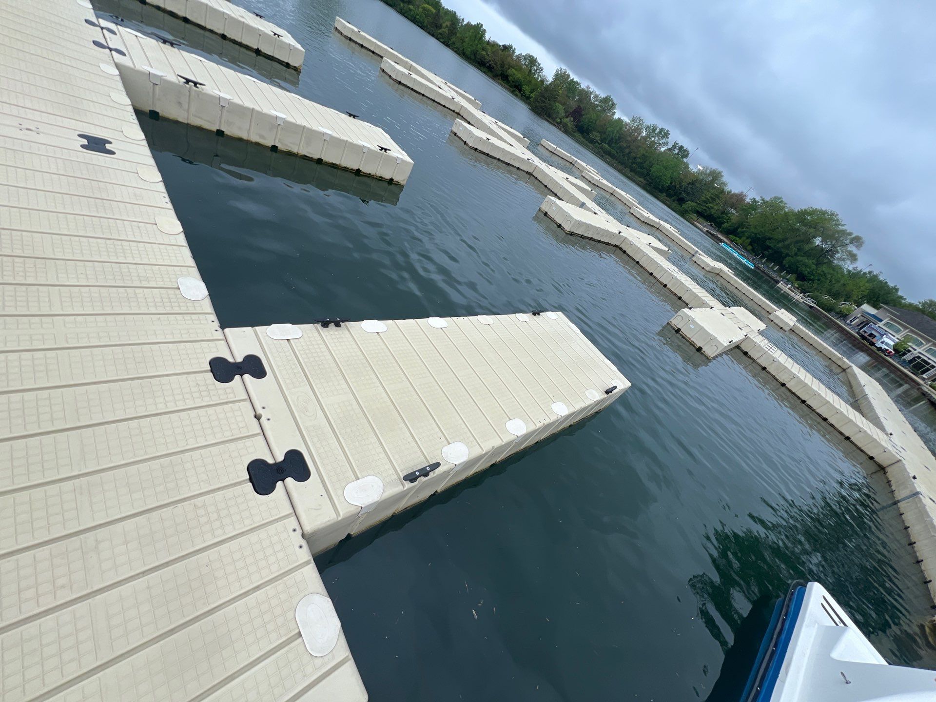 Power washing of floating dock by Northern Power Washing LLC.