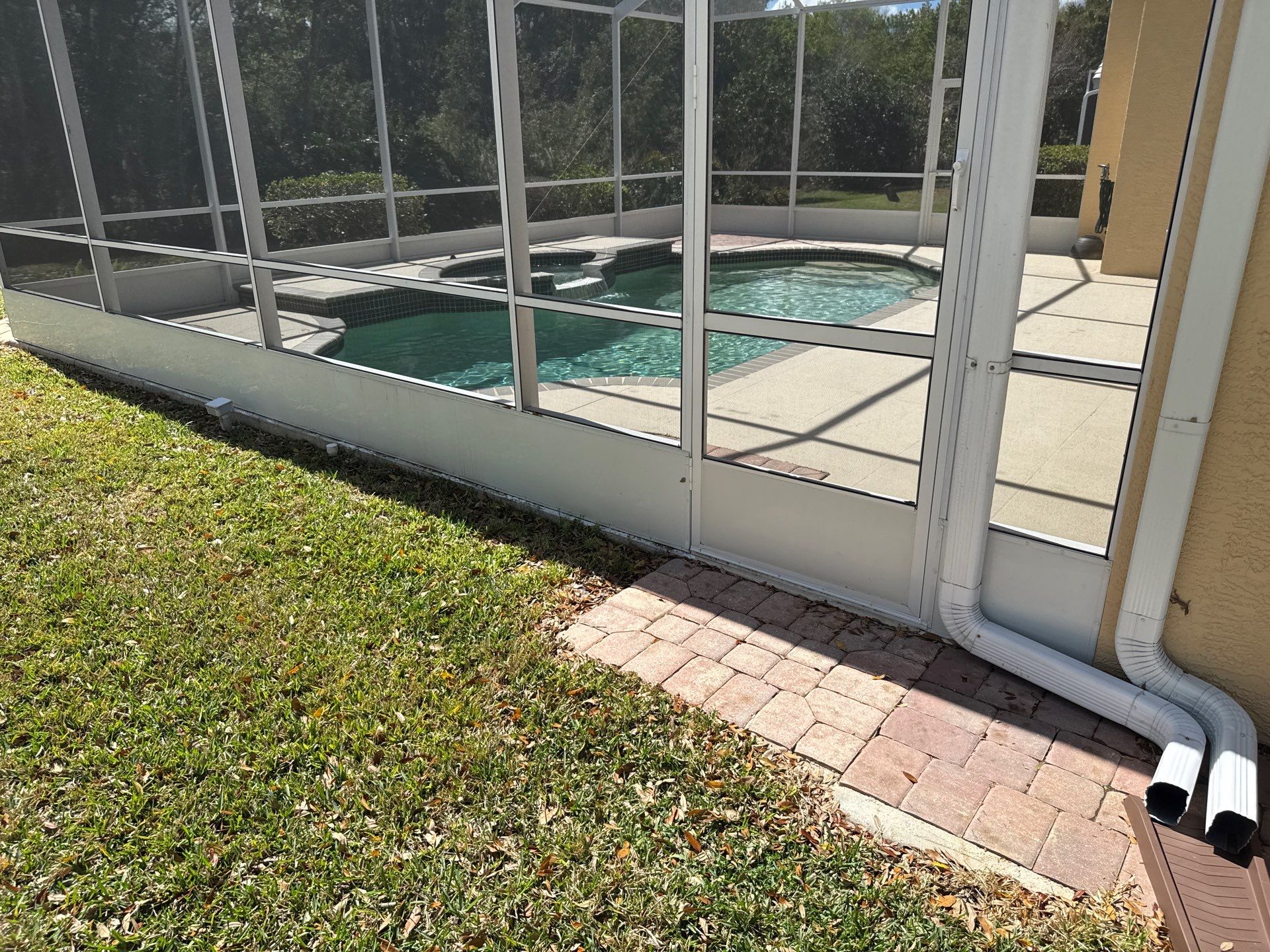 Painted Pool Deck, Pool Cage & Exterior Surface Cleaning in Creekwood – Bradenton, FL by Sunshine AquaWash