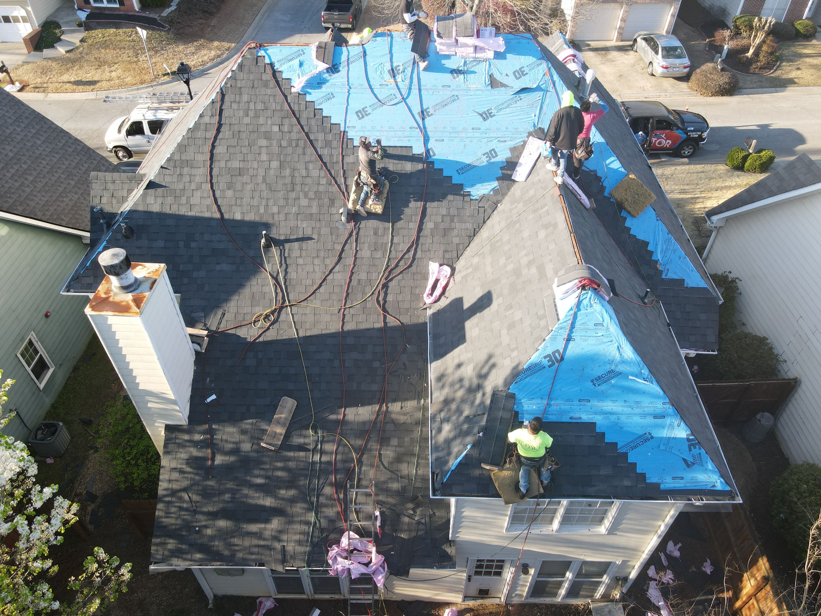 Residential Roofing Installation using Owens Corning by Inspector Roofing and Restoration