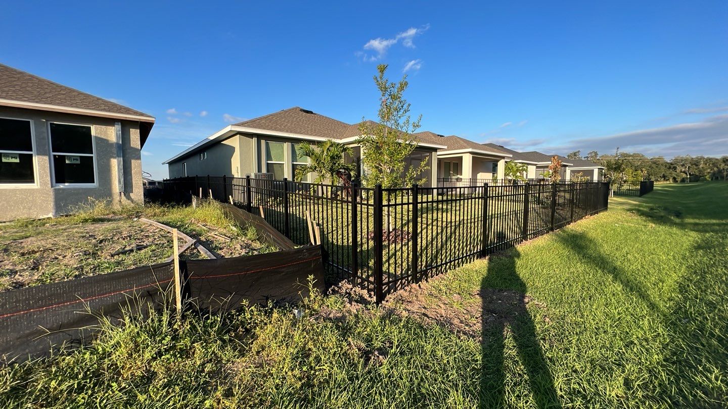 Aluminum Fence Installation using Black 3 Rail Aluminum Fence by Asap fence and gates, LLC