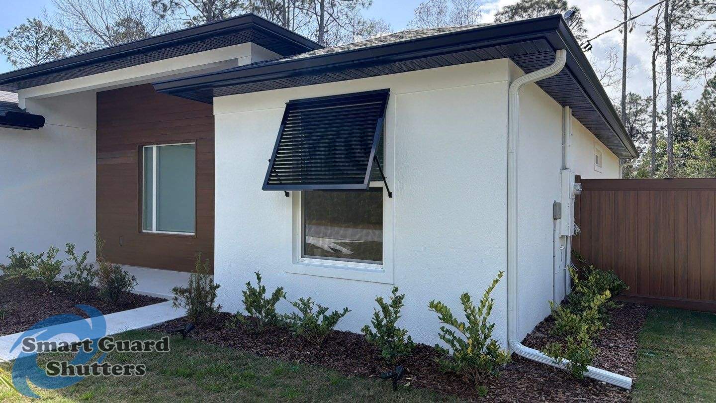 Decorative Bahama in Jet Black by Smart Guard Shutters