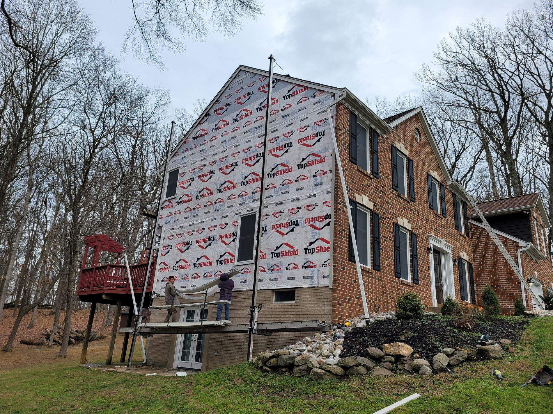 Siding Installation using James Hardie Siding- Cobblestone & Provia Signet Entry Door by Roof Right Inc