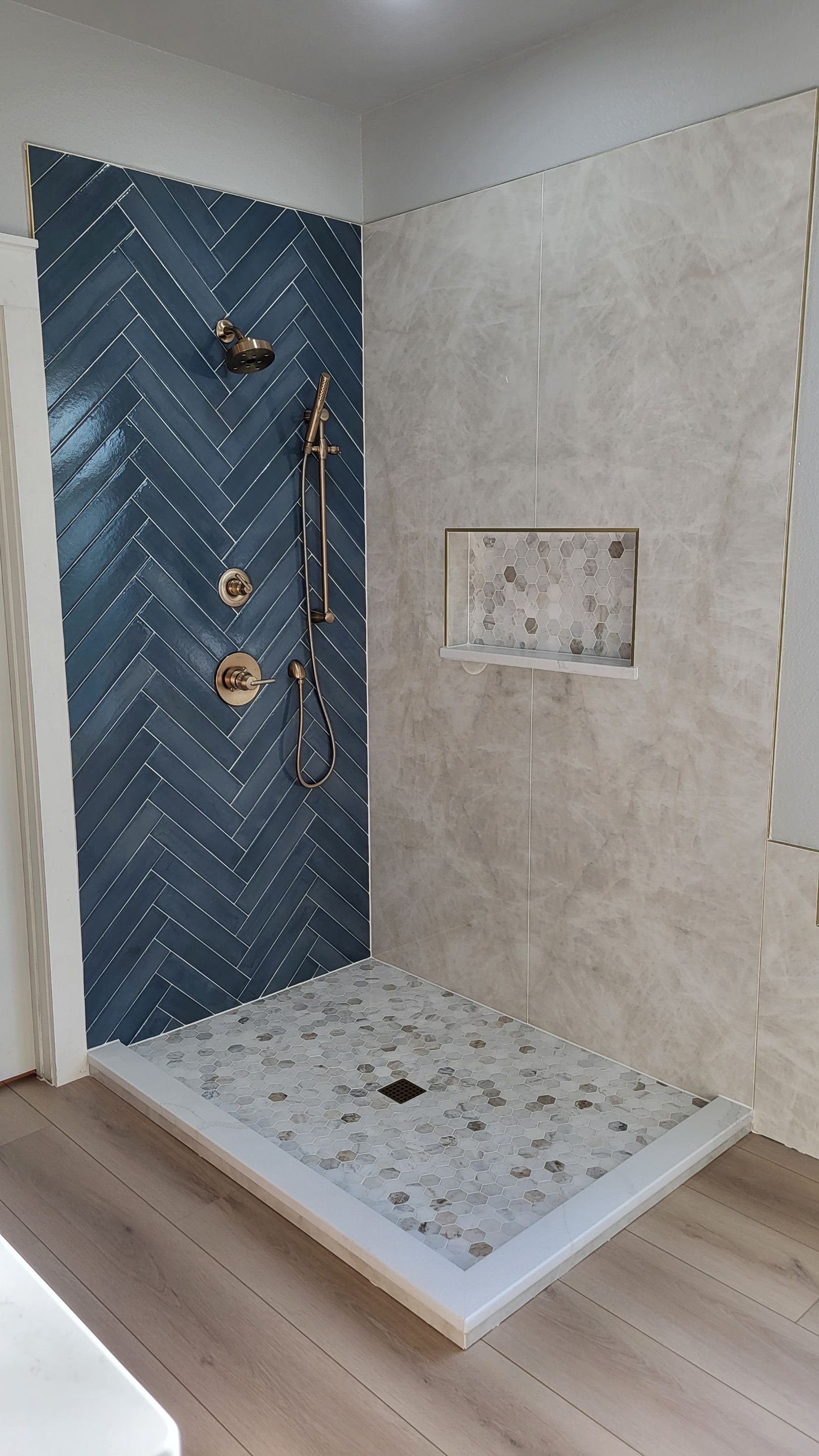 Stone Oak Master Bathroom Before and After by Legacy Bath and Kitchen 