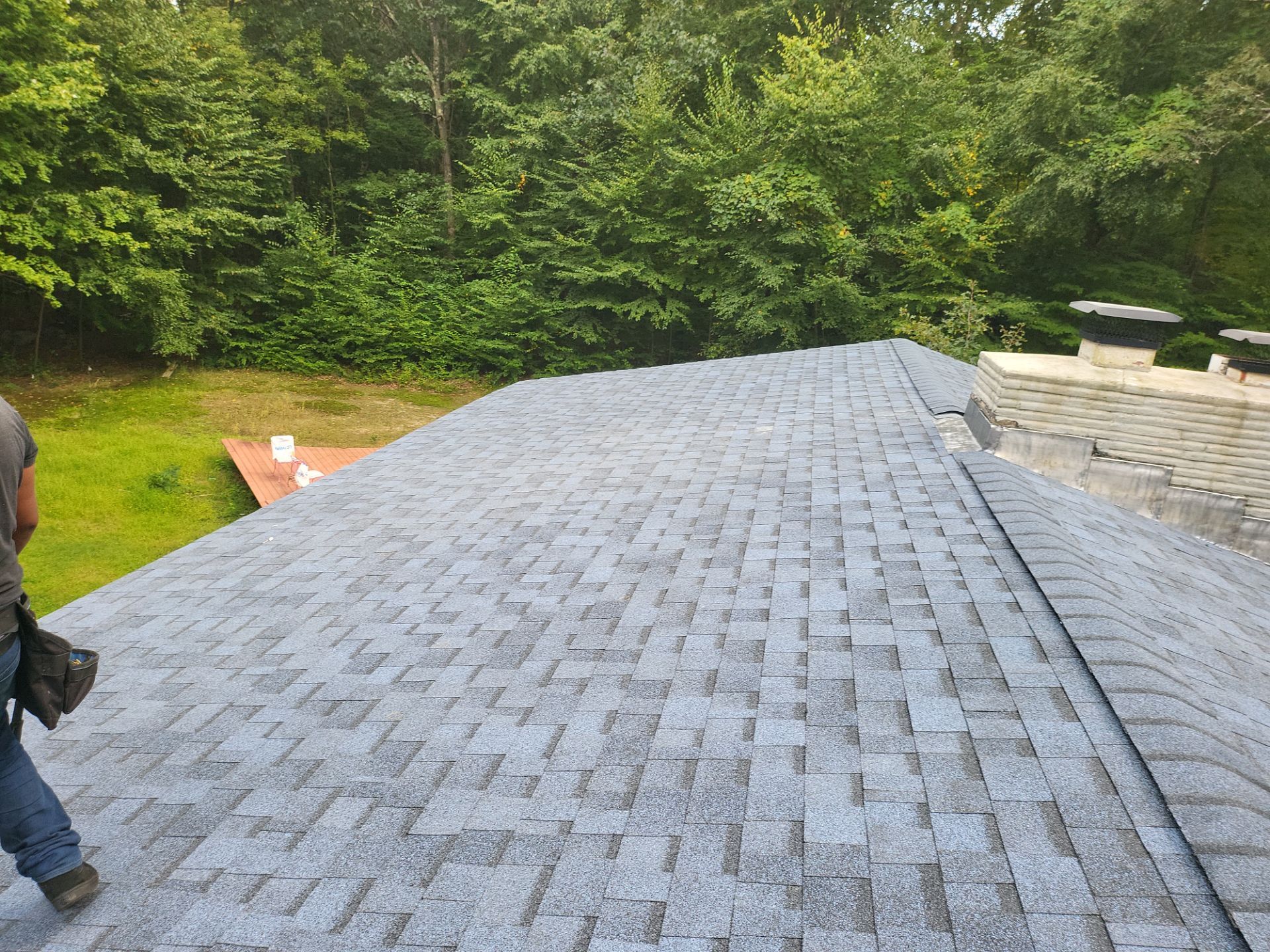 Commercial Roofing Installation using Owens Corning TruDefinition Duration AR - Harbor Blue by A Plus Exterior