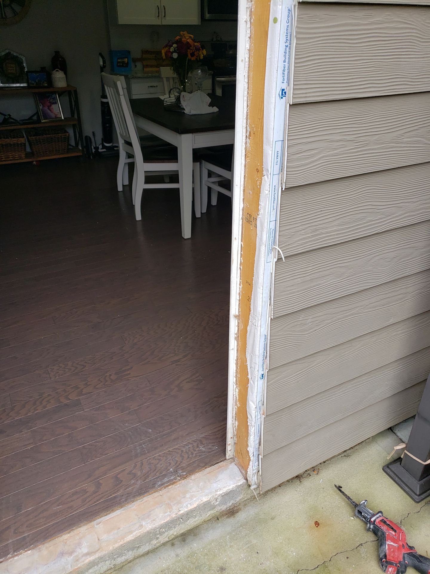 Rotted Door Replaced! Thermatru with Built-In Blinds by A Step Above Handy LLC 