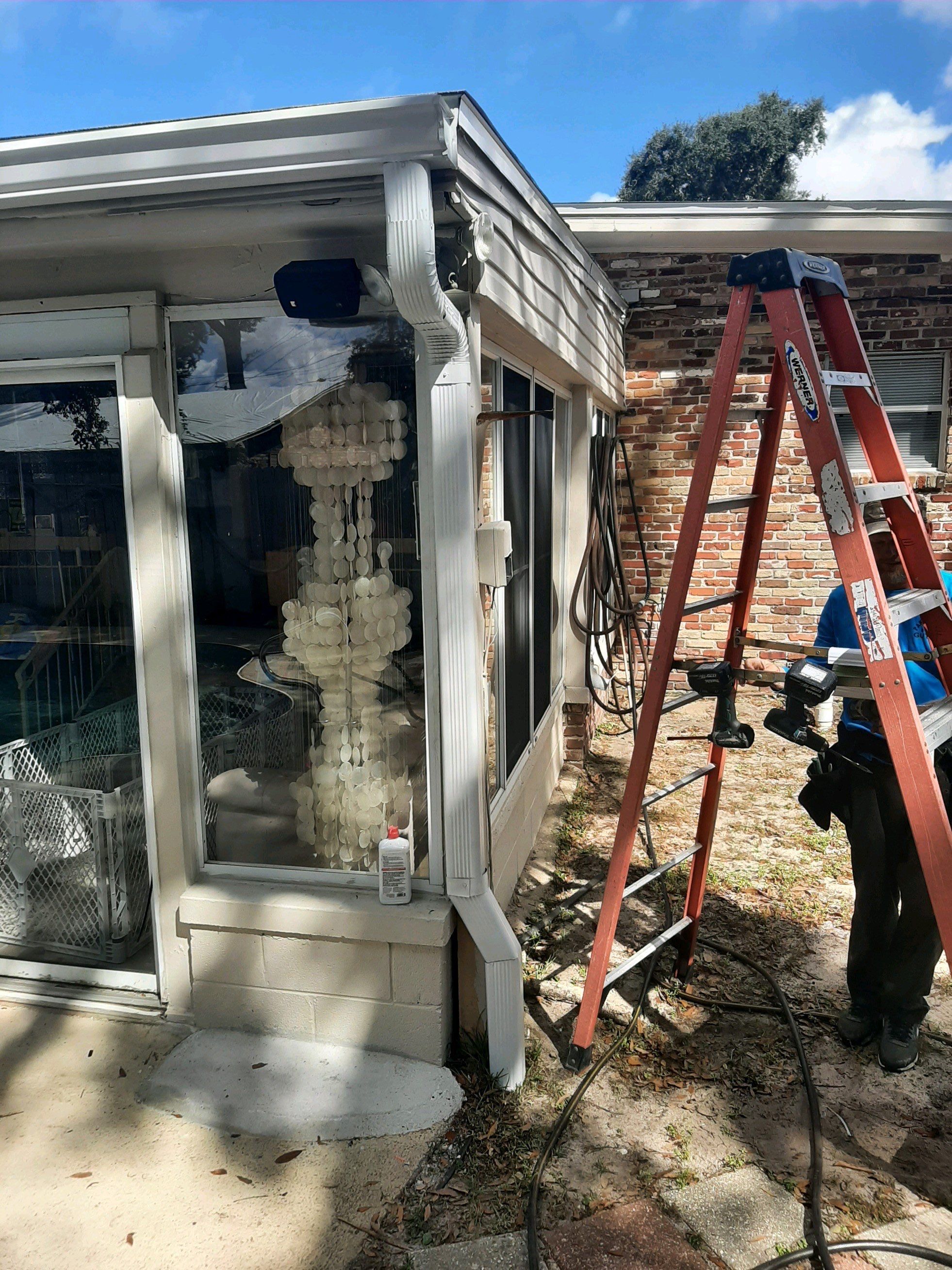 Gutter Installation using K-Style Seamless Gutters and Gutter Leaf Guards by Gutter Professors