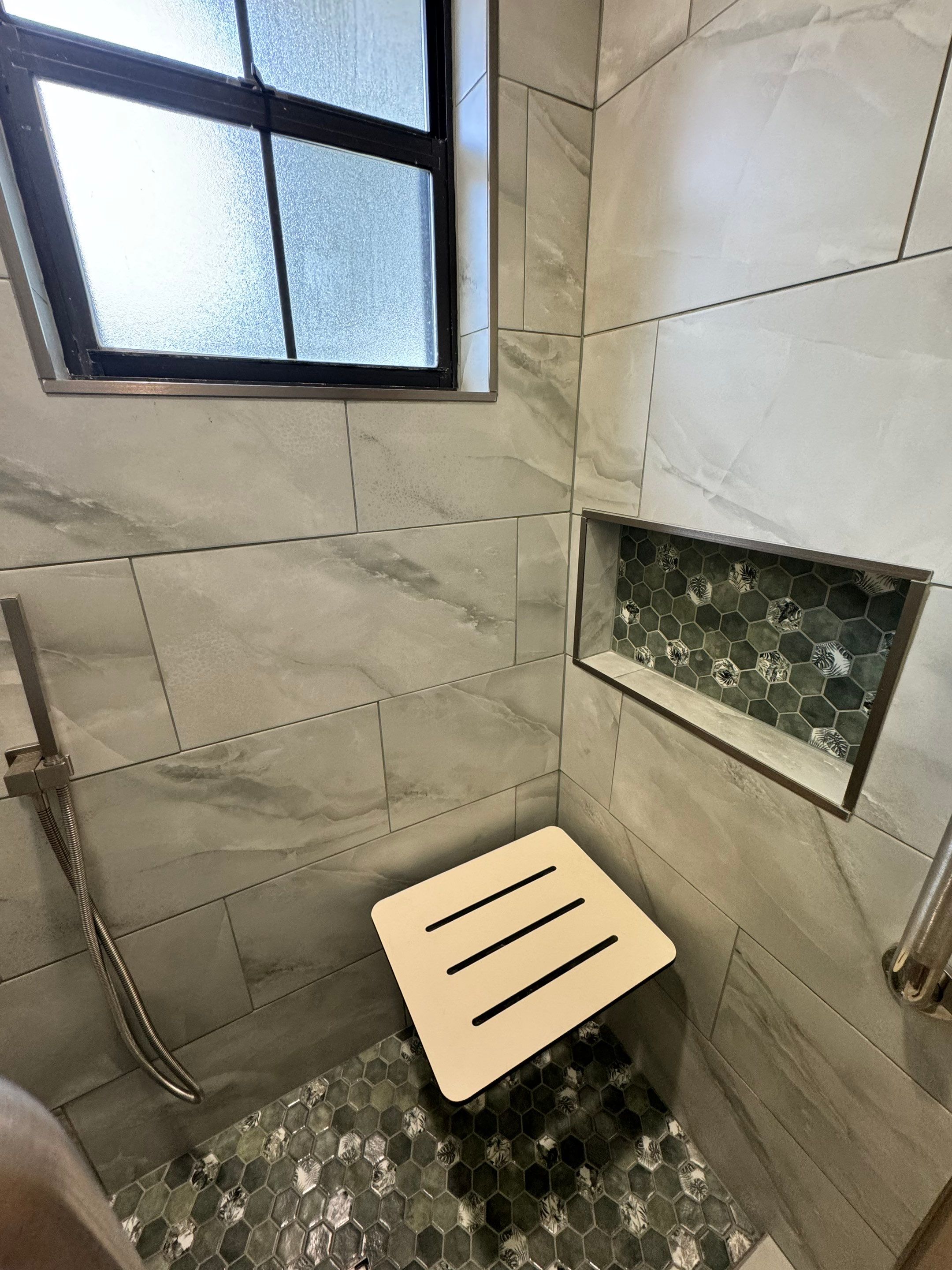 Bathroom Remodel using Custom Products by Axtra Hand