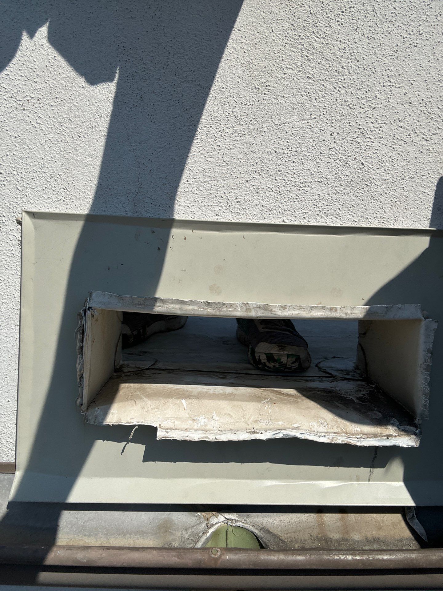 Scupper Repair Wall Leak by Associates Roofing Unlimited 