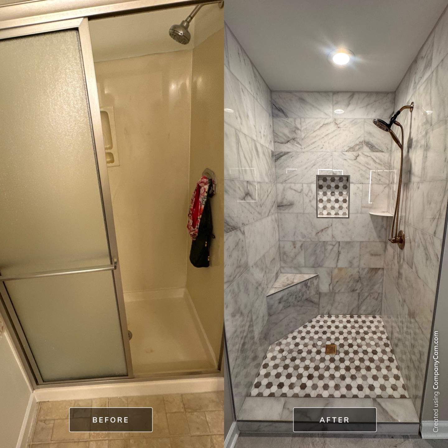 Master bathroom renovation by Prudencio