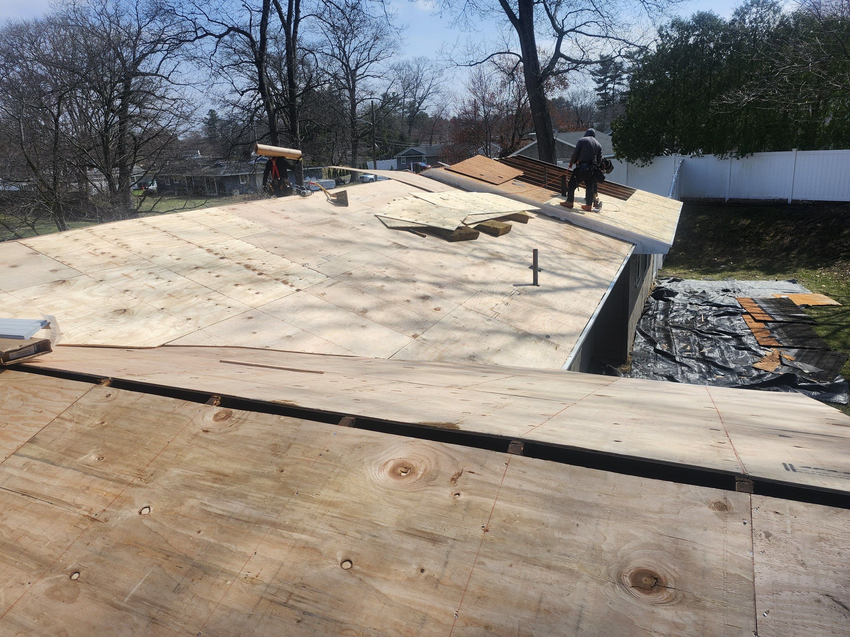 .Full Roof Replacement, Plywood Decking & EPDM System in Peabody by Mighty Dog Roofing of Greater Middlesex County