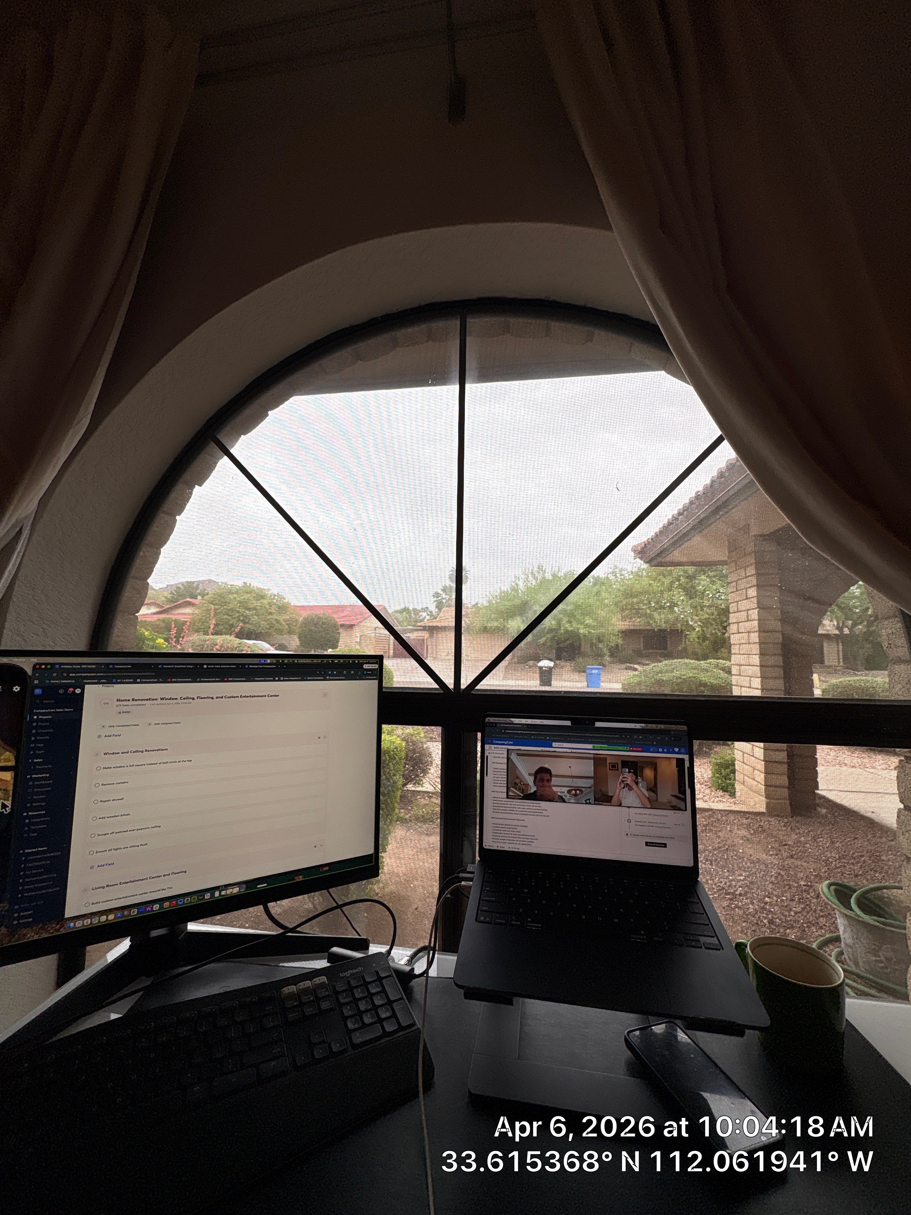 Phoenix Home Office & Living Room Renovation by CompanyCam Sales Demo