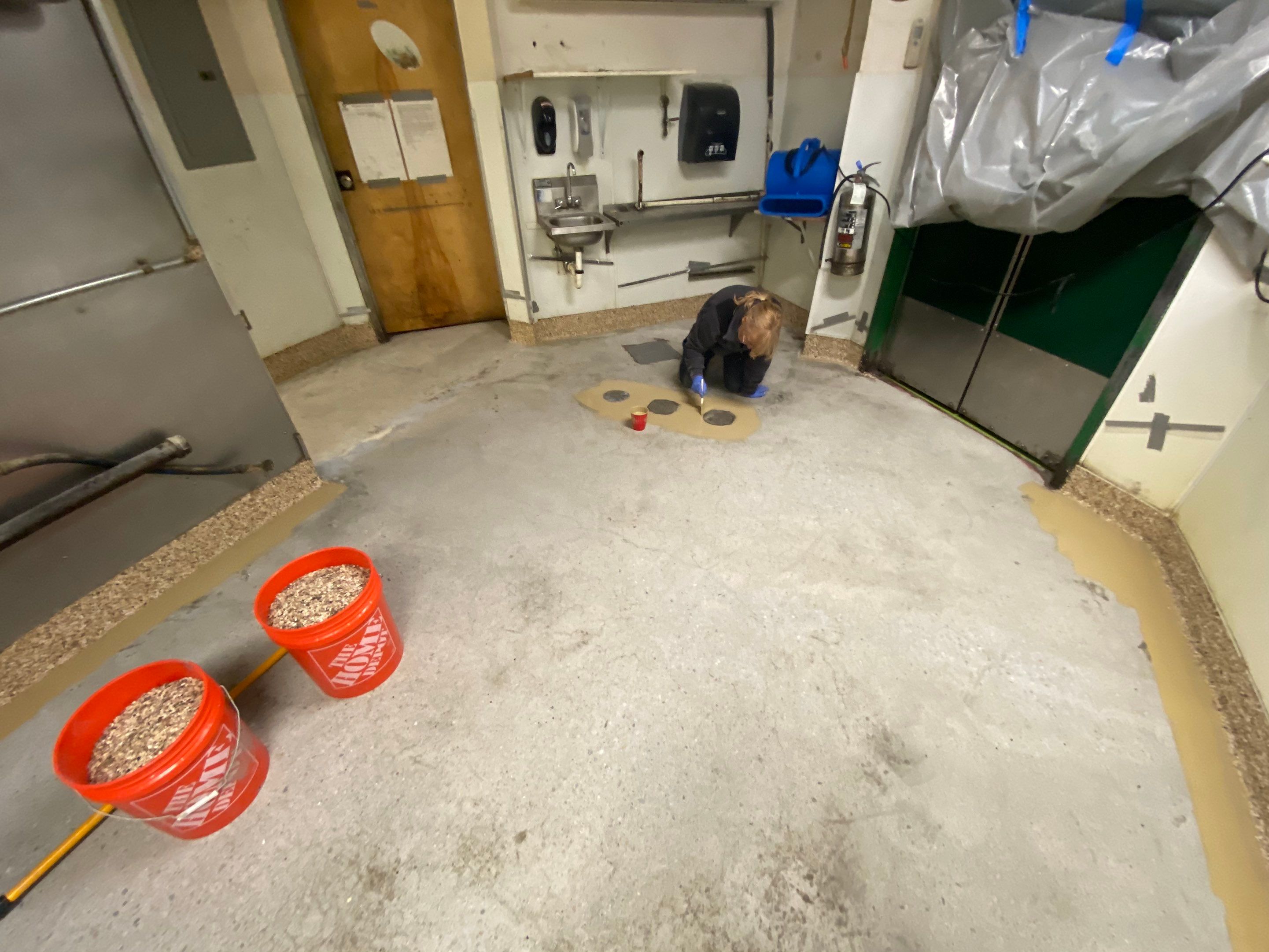 Commercial Floor Transformation using Penntek Evolution System by Croc Coatings, LLC