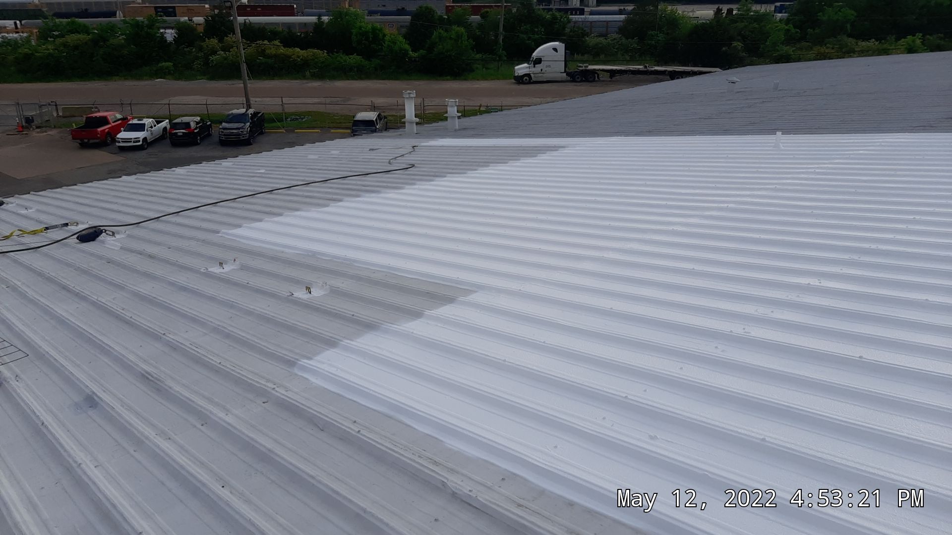 Commercial Metal Restoration System using Aldocoat Coatings by Hostetler Roofing