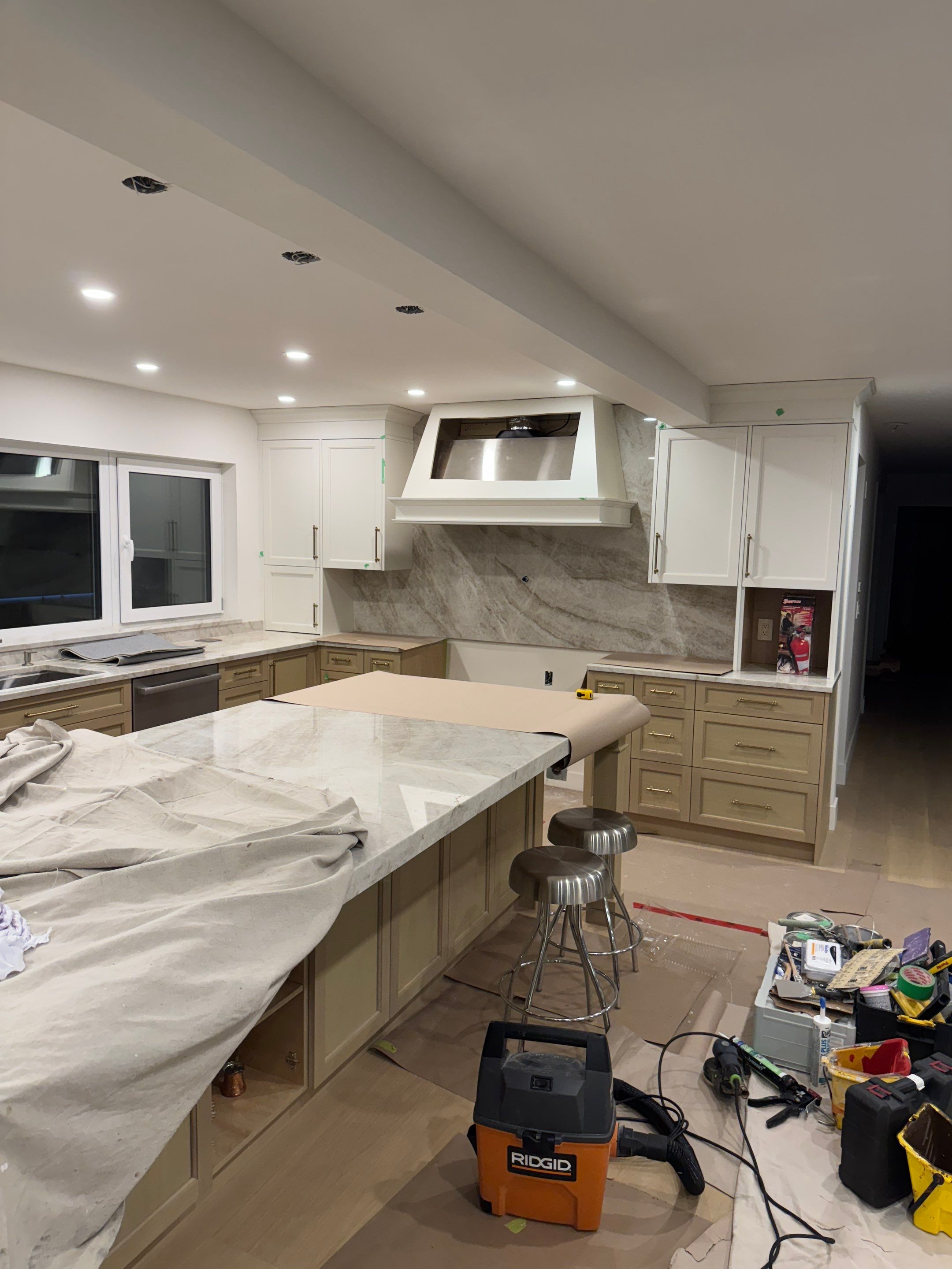 West Vancouver Custom Millwork: Heat Pump Trim & Window Finishing by YVR Construction Group