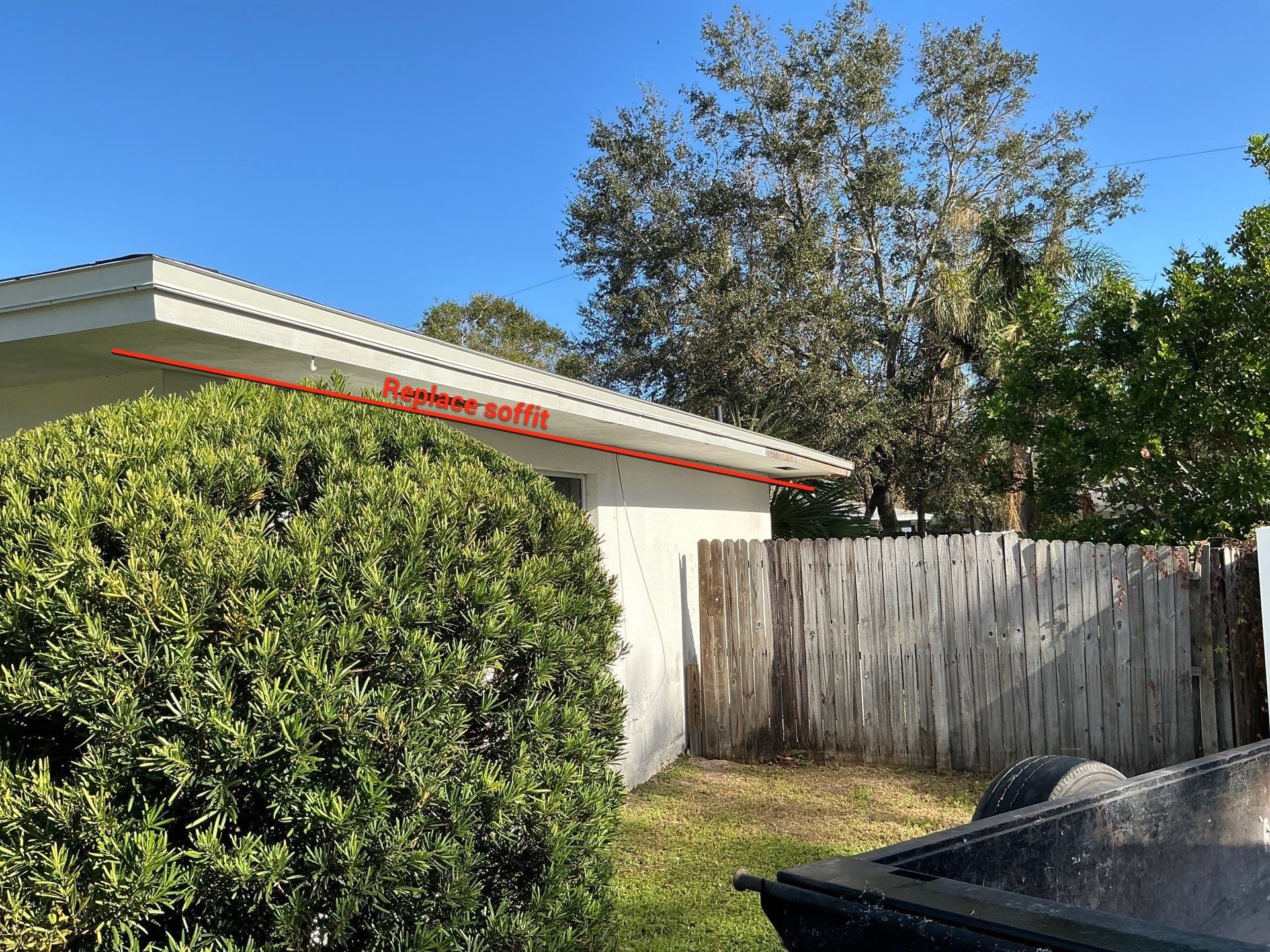 Replace soffit in Sarasota FL by Gutter Professors