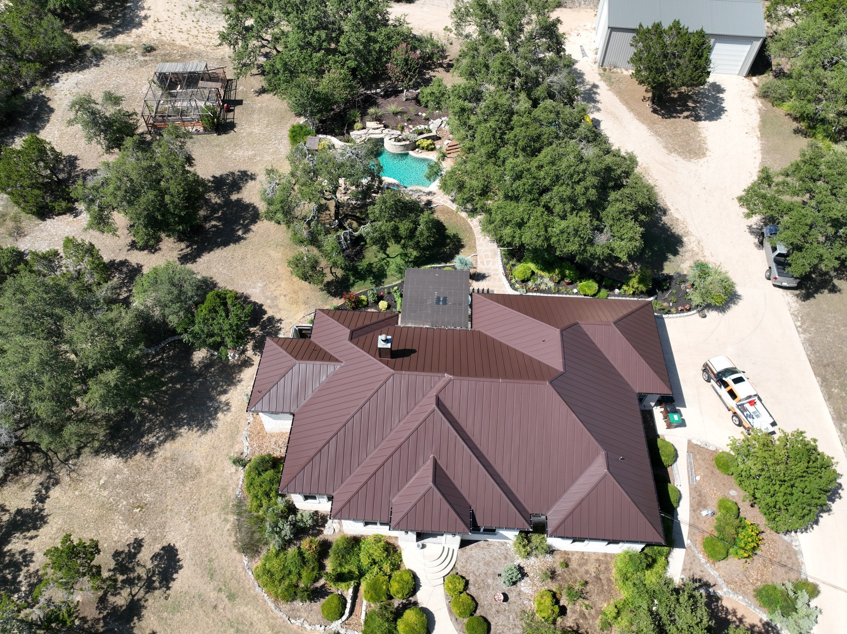 Residential Metal Roof Installation using McElroy Metal by Premier Roofing and Contracting