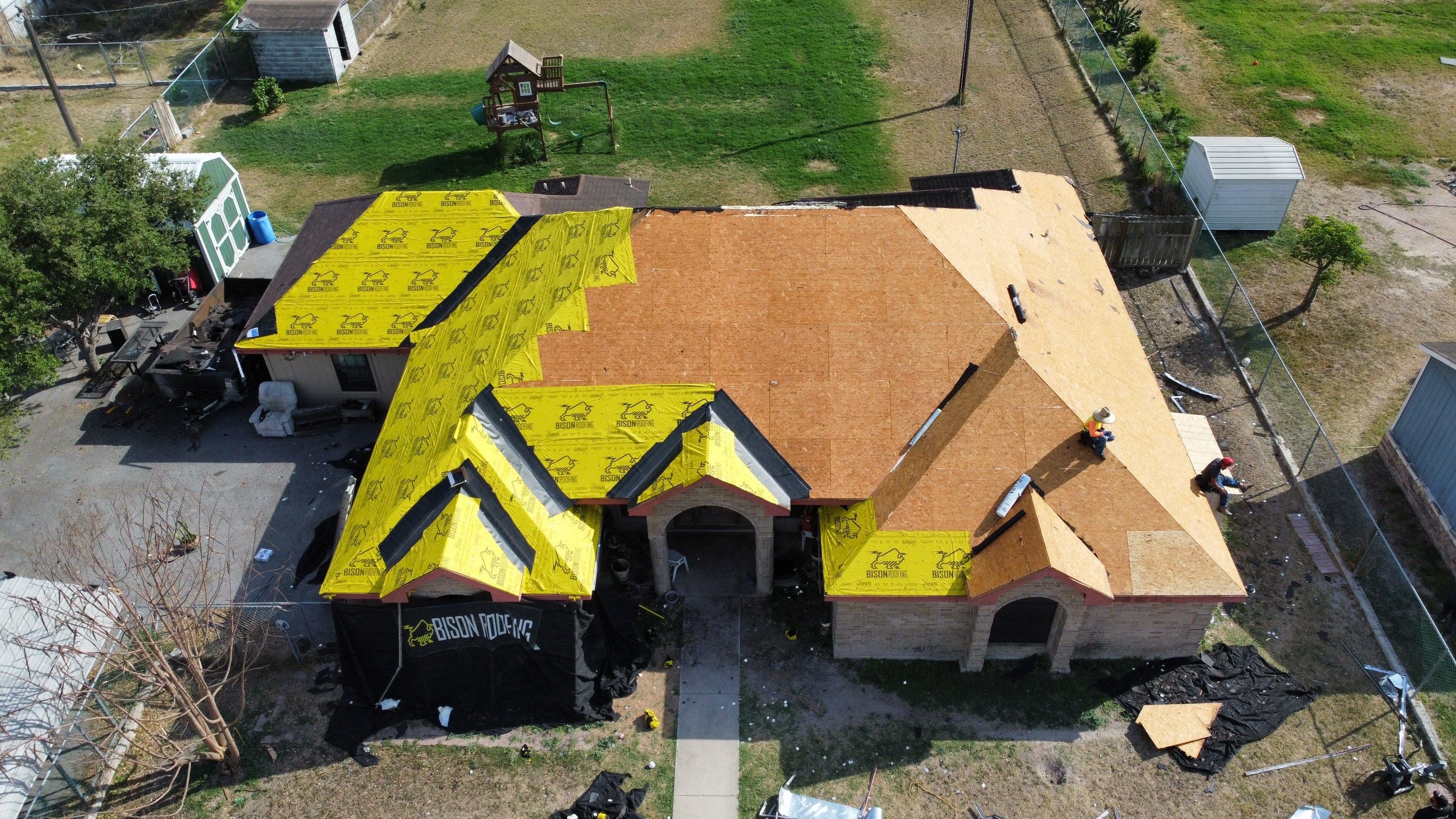 Project in Edinburg by Bison Roofing  