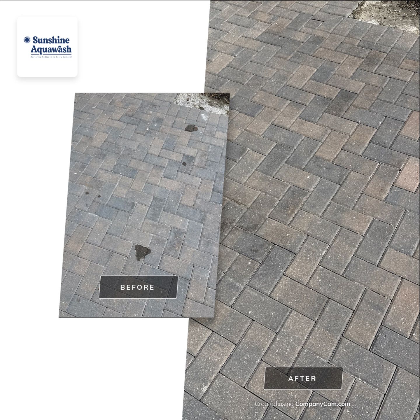 Oil Stain Removal on Pavers β Trevesta Community, Palmetto, FL π‘β¨ by Sunshine AquaWash
