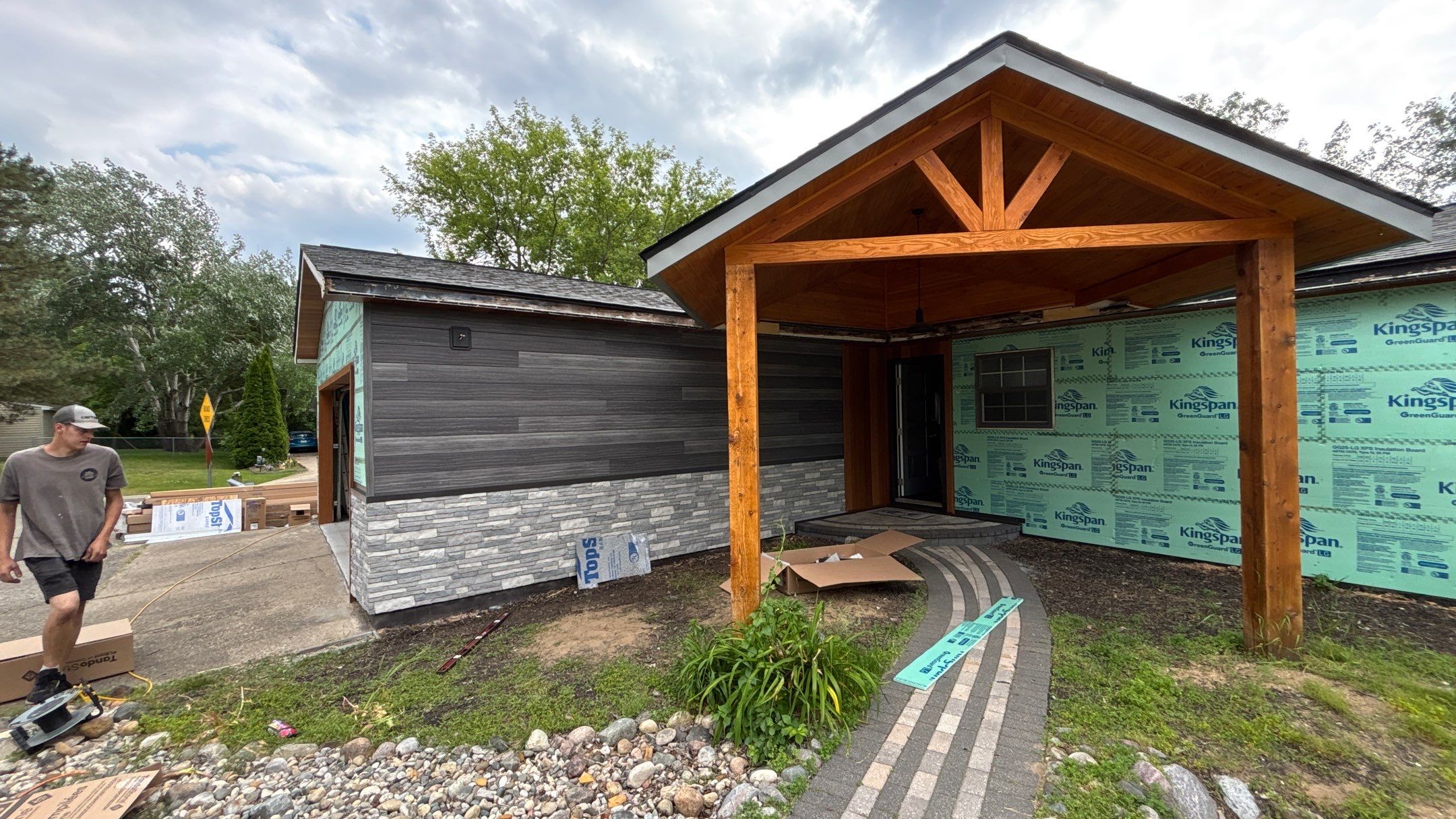 Siding Replacement using Alside Gray Oak by 180 Contractors