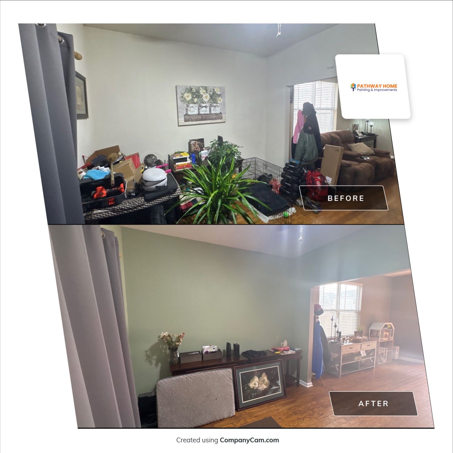 Transformation Complete for Paul & Vickie’s Home by Pathway Home Painting & Improvements