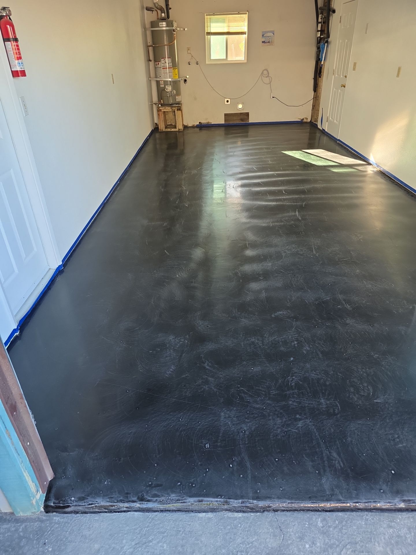 Custom Blue Metallic Epoxy Floor Coating for Atascadero Garage by MGP Coatings