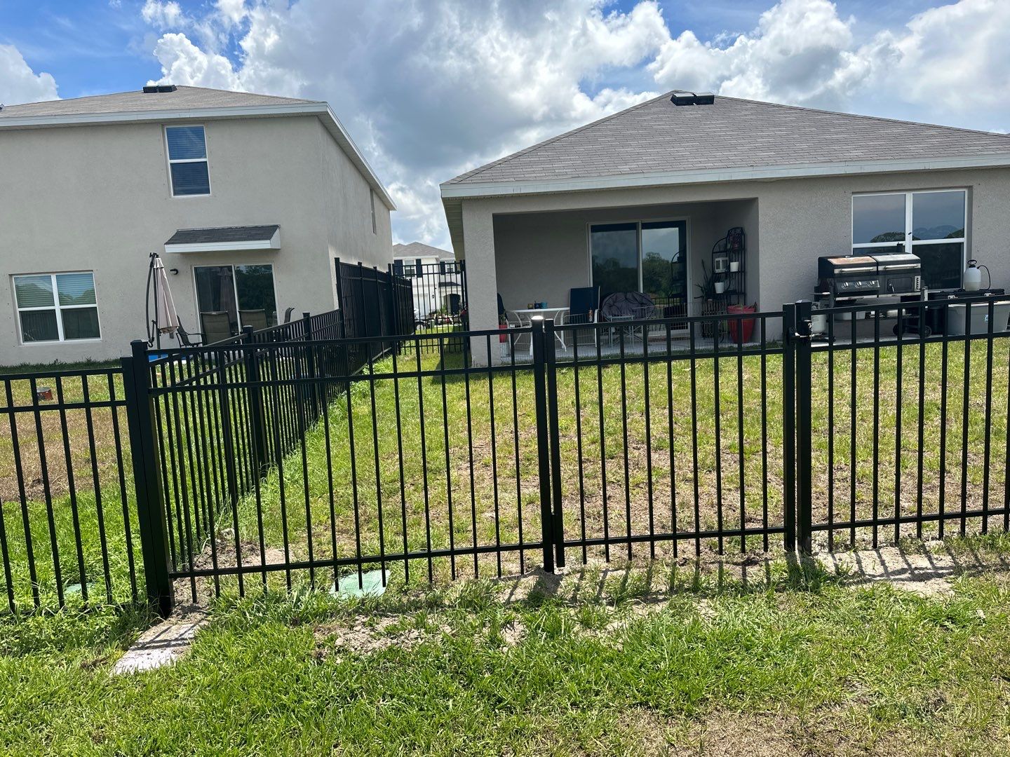 Aluminum Fence Installation using Black 3 Rail Aluminum Fence by Asap fence and gates, LLC