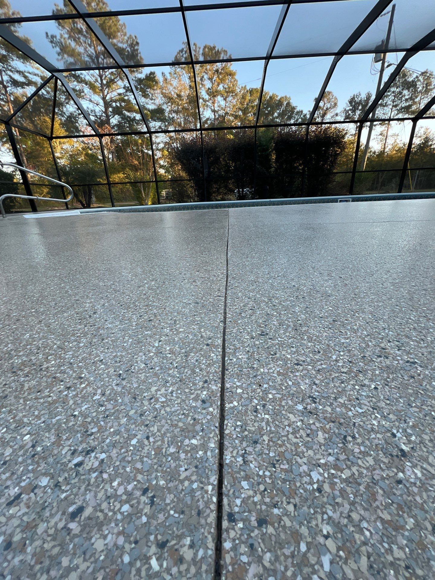 Make your backyard your very own PARADISE 🌴 by Deese Elite Concrete Coatings