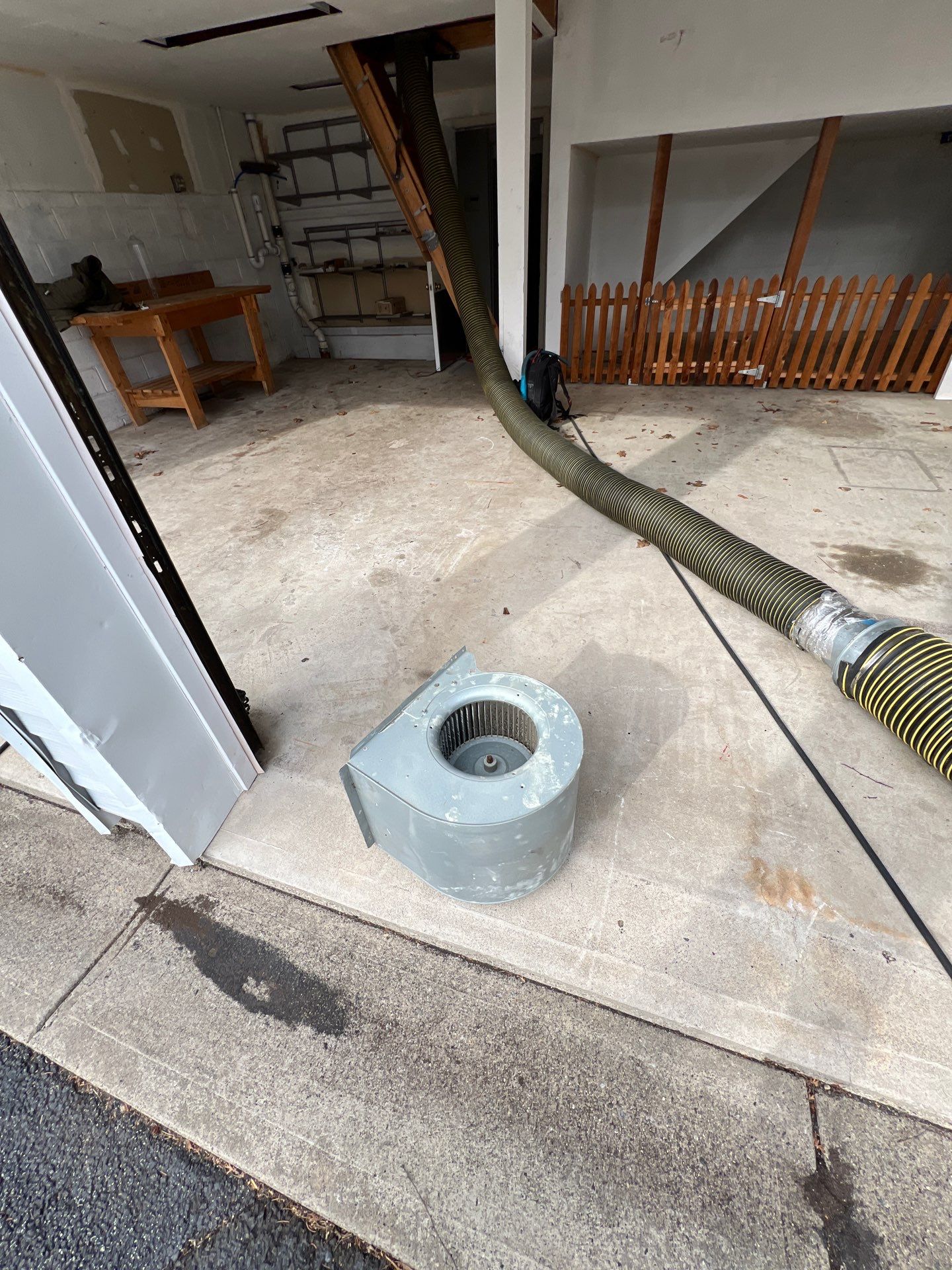 Air Duct Cleaning and Suspect Growth Removal Before and After Video/Photos Removal of mechanical component. by All Seasons Air Duct Cleaning 
