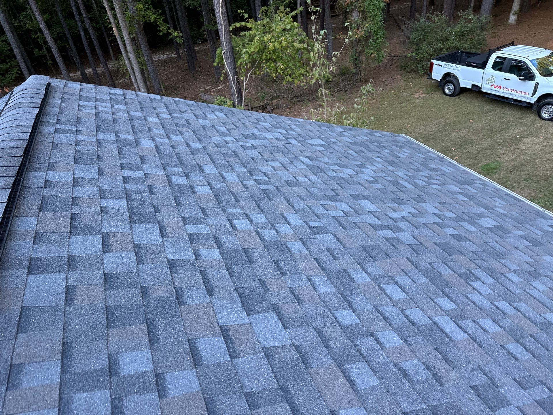 Architectural Shingle Roof Replacement and Chimney Flashing in Amelia Court House by Cade Construction