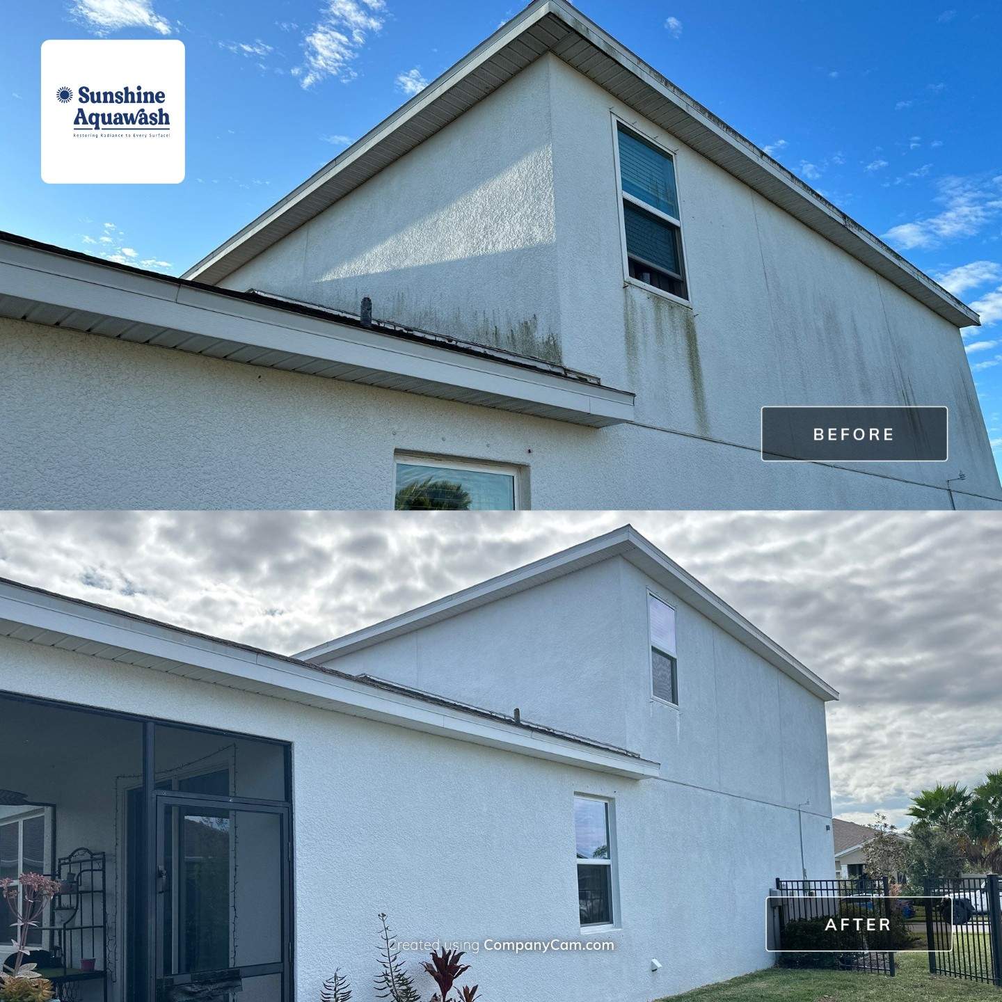 2-Story House Wash & Paver Driveway Cleaning in Trevesta Community, Palmetto, FL | Sunshine AquaWash by Sunshine AquaWash