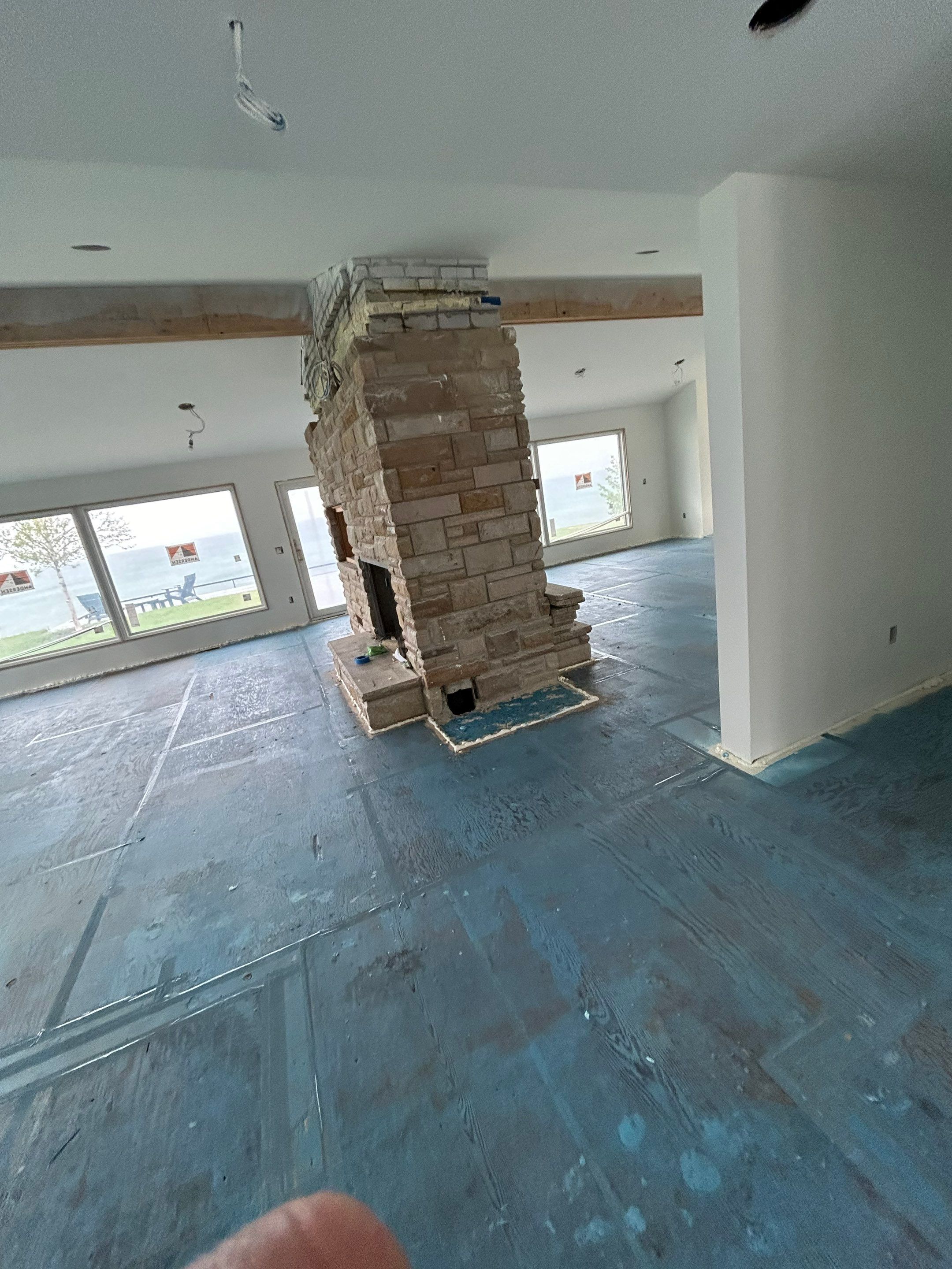 This project has it all!!!! Custom Flooring, Leveling Service, Custom Stair parts and pieces, risers, blue pad cover - all inclusive service from RTB! by RTBaldwin Hardwood Floors