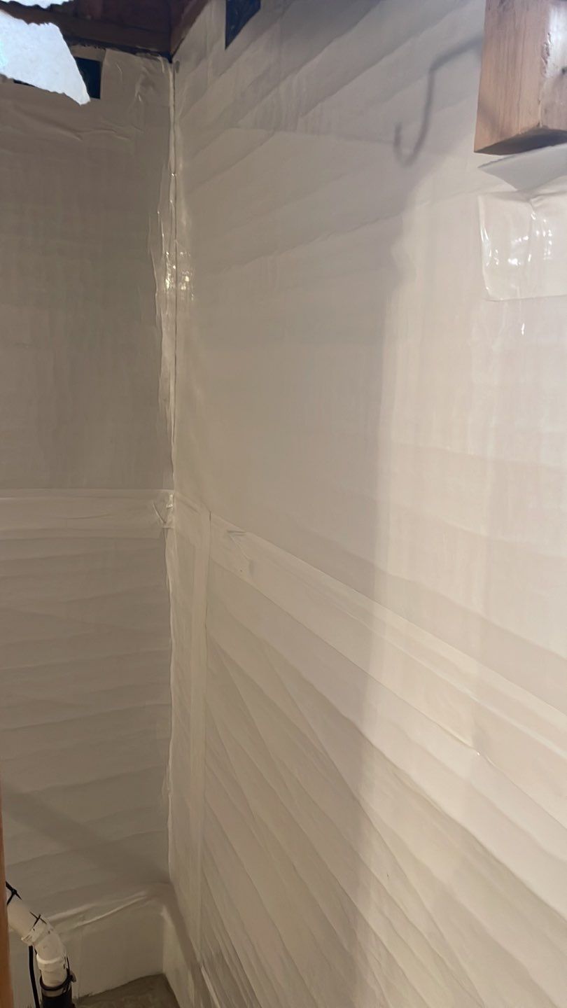 Embedded Fiber Reinforcement and Basement Waterproofing using GrateDrain Waterproofing System by Toledo Basement Repair