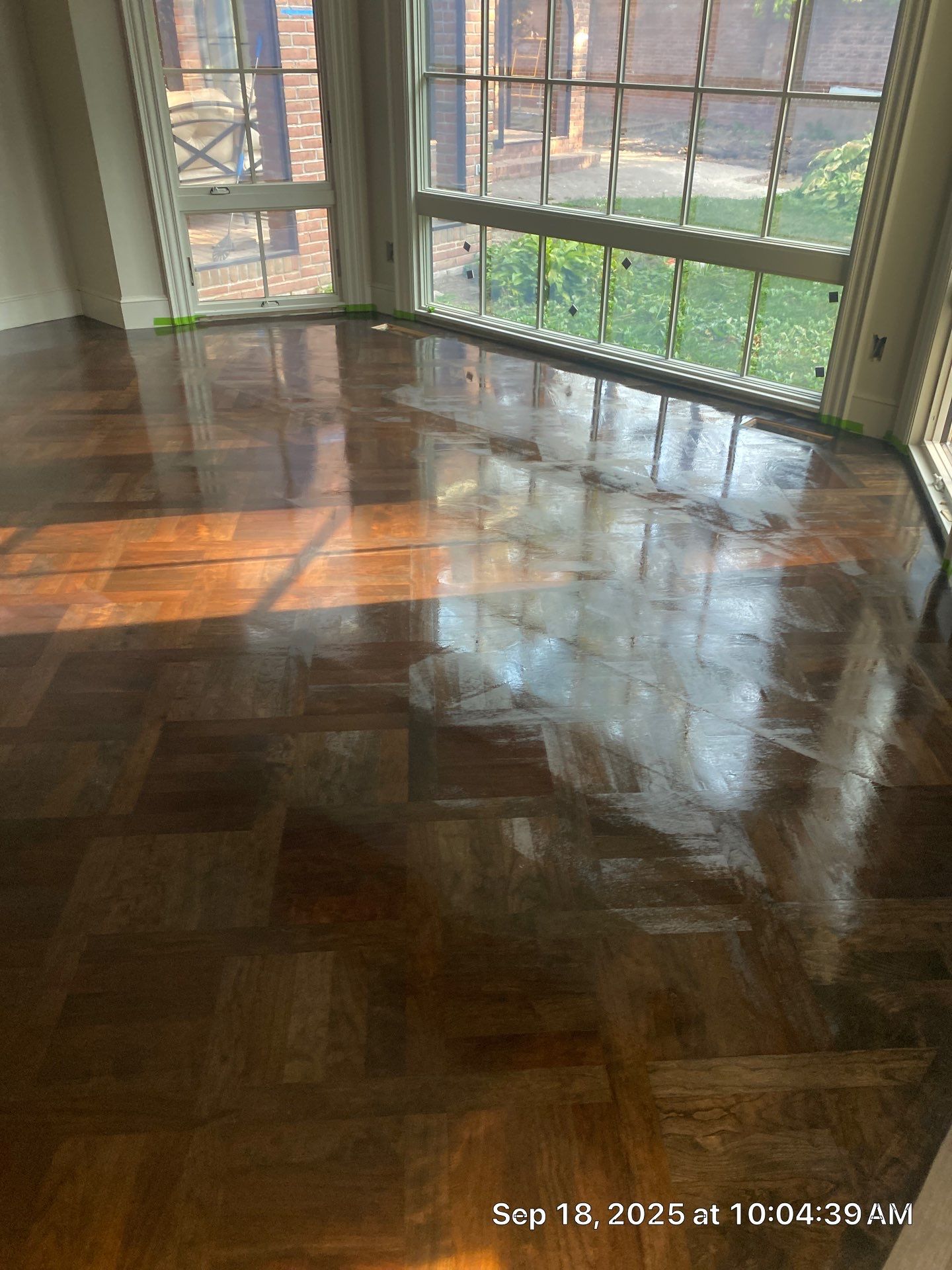 BEAUTIFUL PATTERN FLOORING handcrafted and installed in East Grand Rapids! by RTBaldwin Hardwood Floors