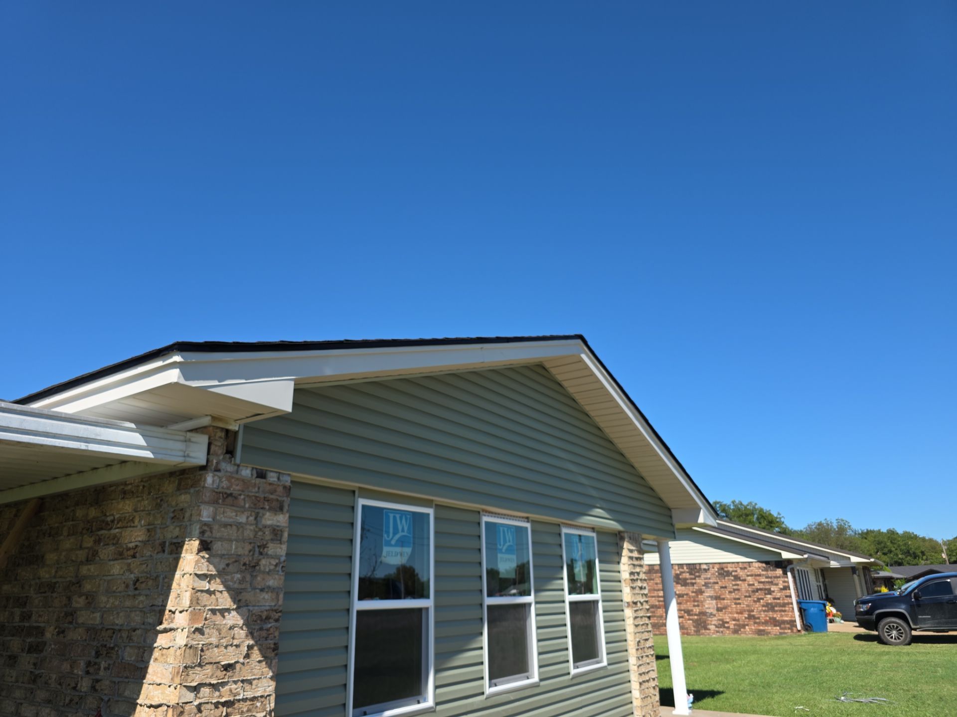 New roof & siding and interior repairs paid by insurance. Along with new roof sheathing.  by In & Out Construction & Remodeling, LLC