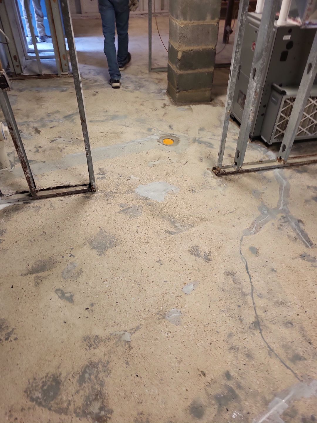 Basement Concrete Floor Coating with Penntek Flake System by Spectrum Painting, LLC