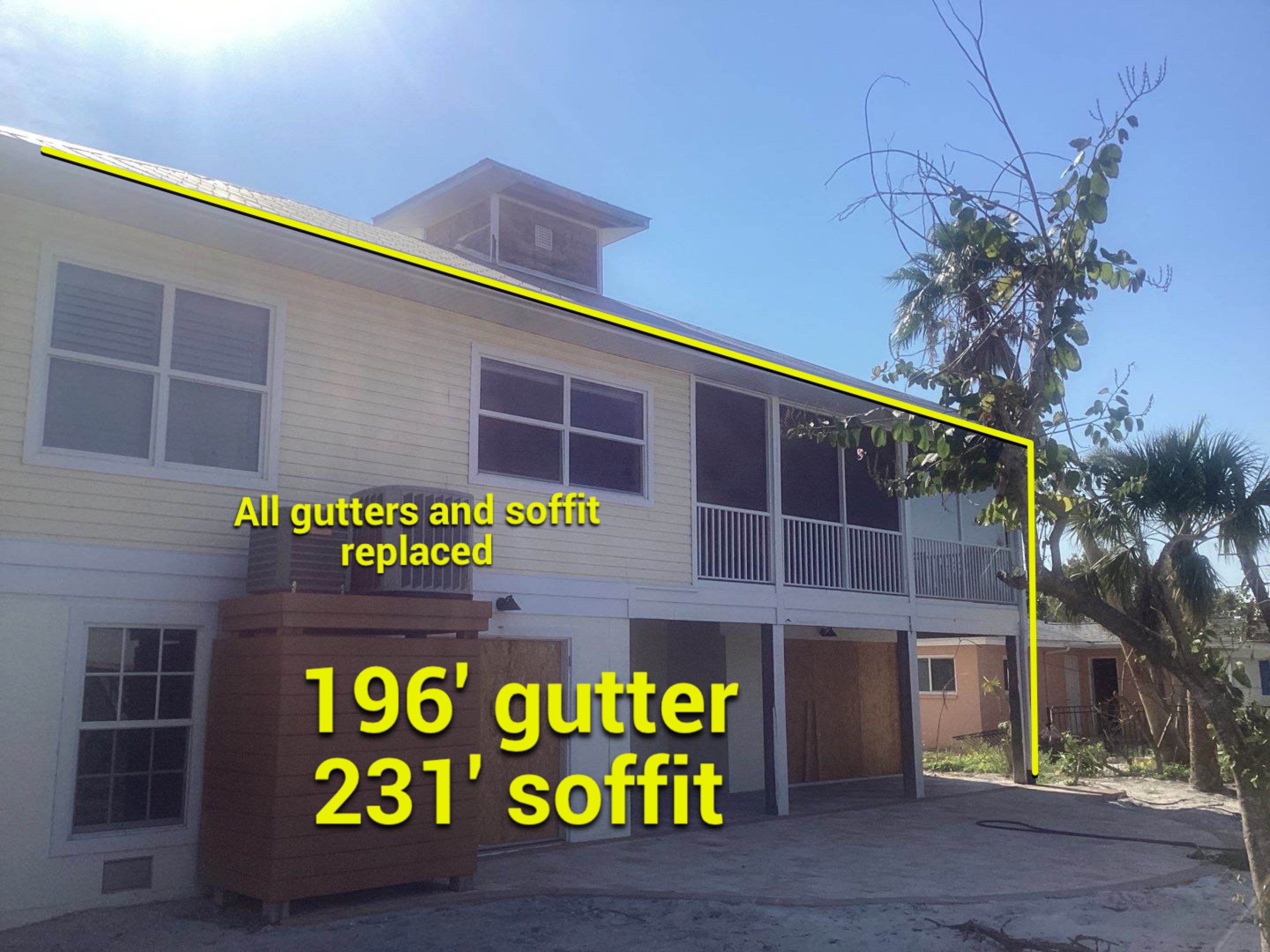 Soffit and Fascia Installation in Sanibel FL by Gutter Professors